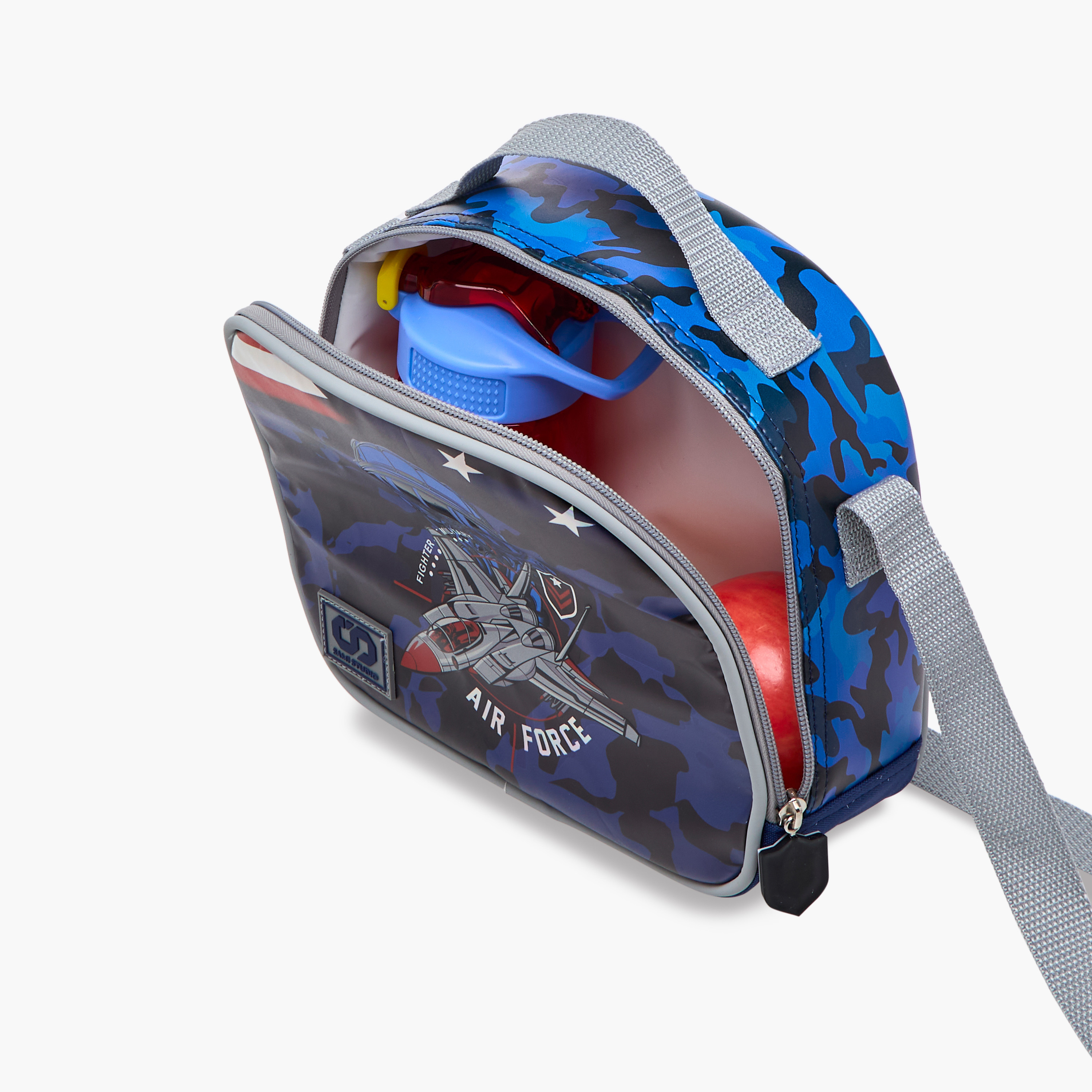 SAMI STUDIO Air Force Print Lunch Bag with Zip Closure-school-lunchessentials-lunchbags-image-7