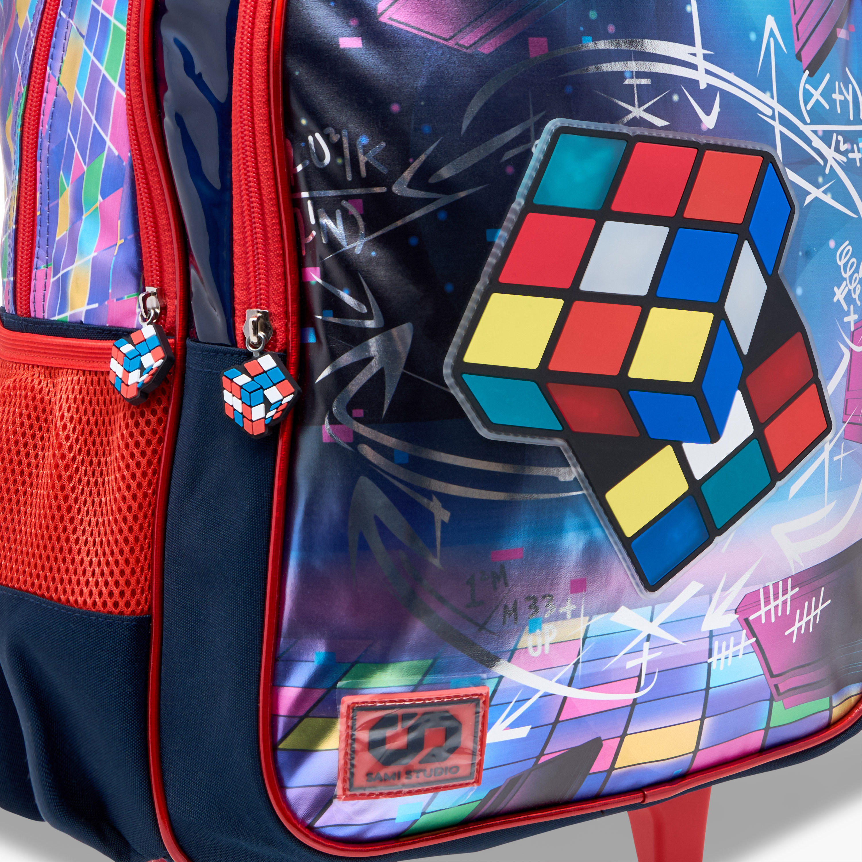 شنطة ترولي للأولاد 8-13 سنة بأحزمة كتف مبطّنة وتصميم ألعاب من سامي ستوديو -school-bagsandbackpacks-trolleybags-image-11