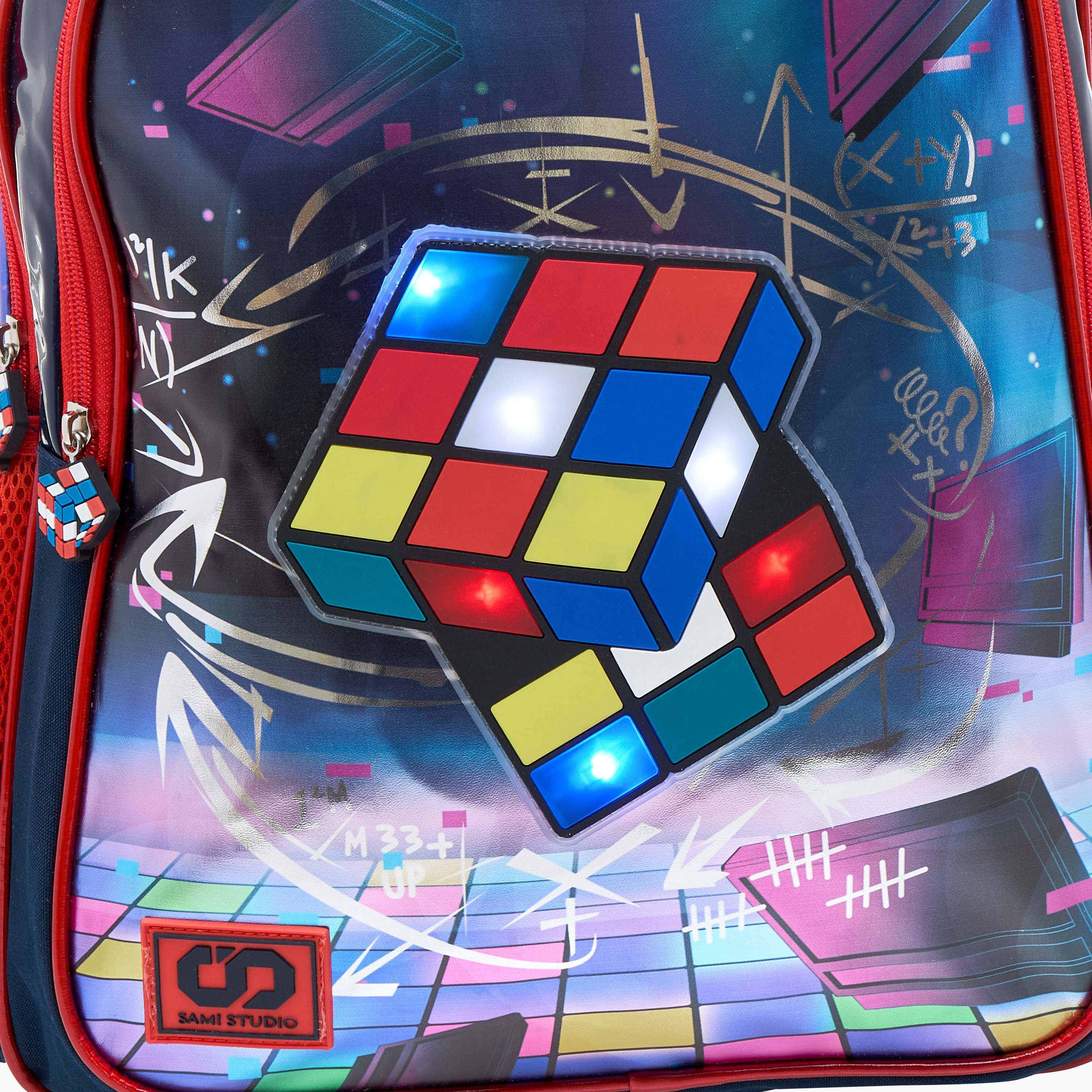 SAMI STUDIO Rubik's Cube Print 17-inch Backpack with Adjustable Straps - 14x33x45 cms-school-bagsandbackpacks-backpacks-image-11