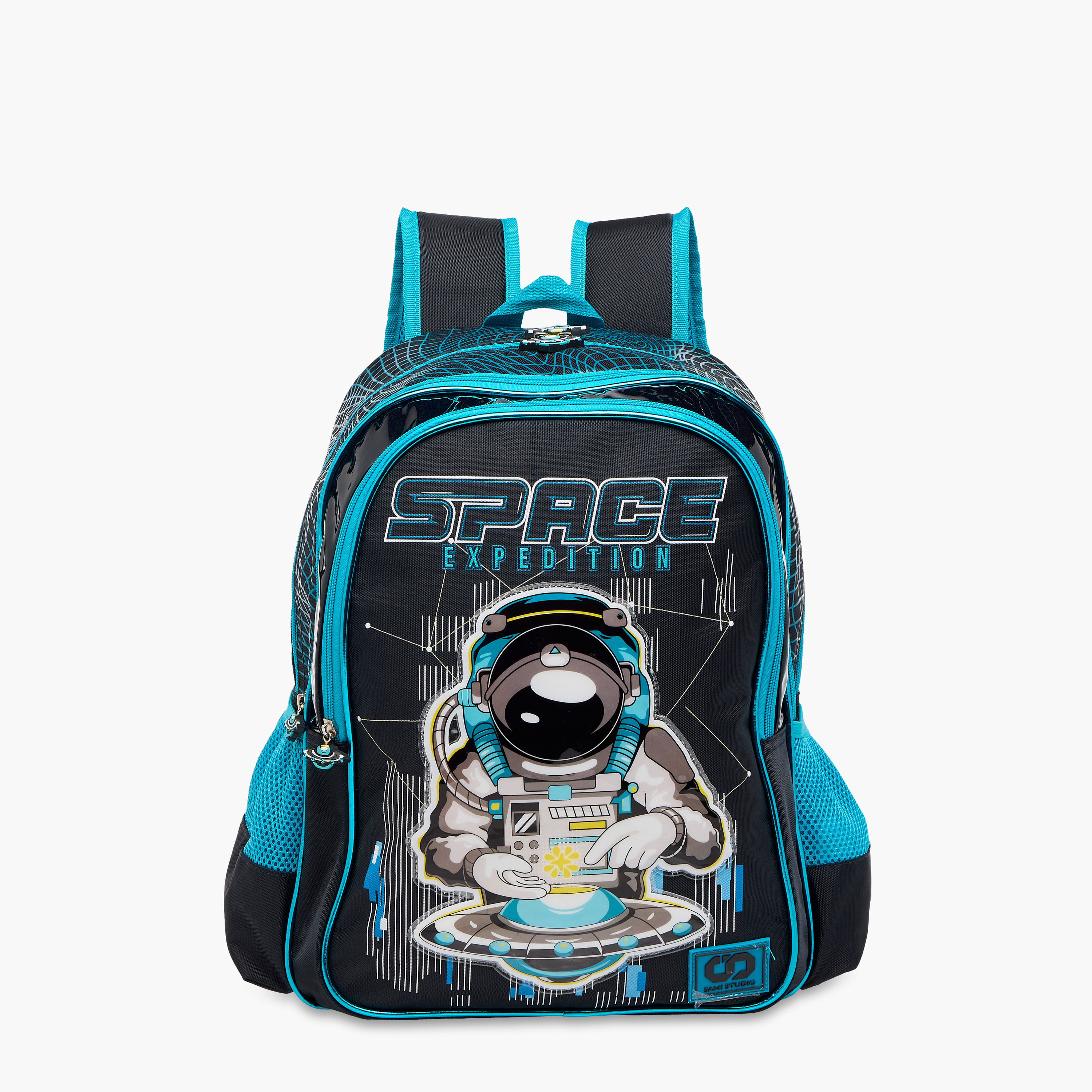 SAMI STUDIO 16-inch Space Print Backpack with Adjustable Straps and Zip Closure -  33x14x45 cms-promo_LS20_OMN-image-1