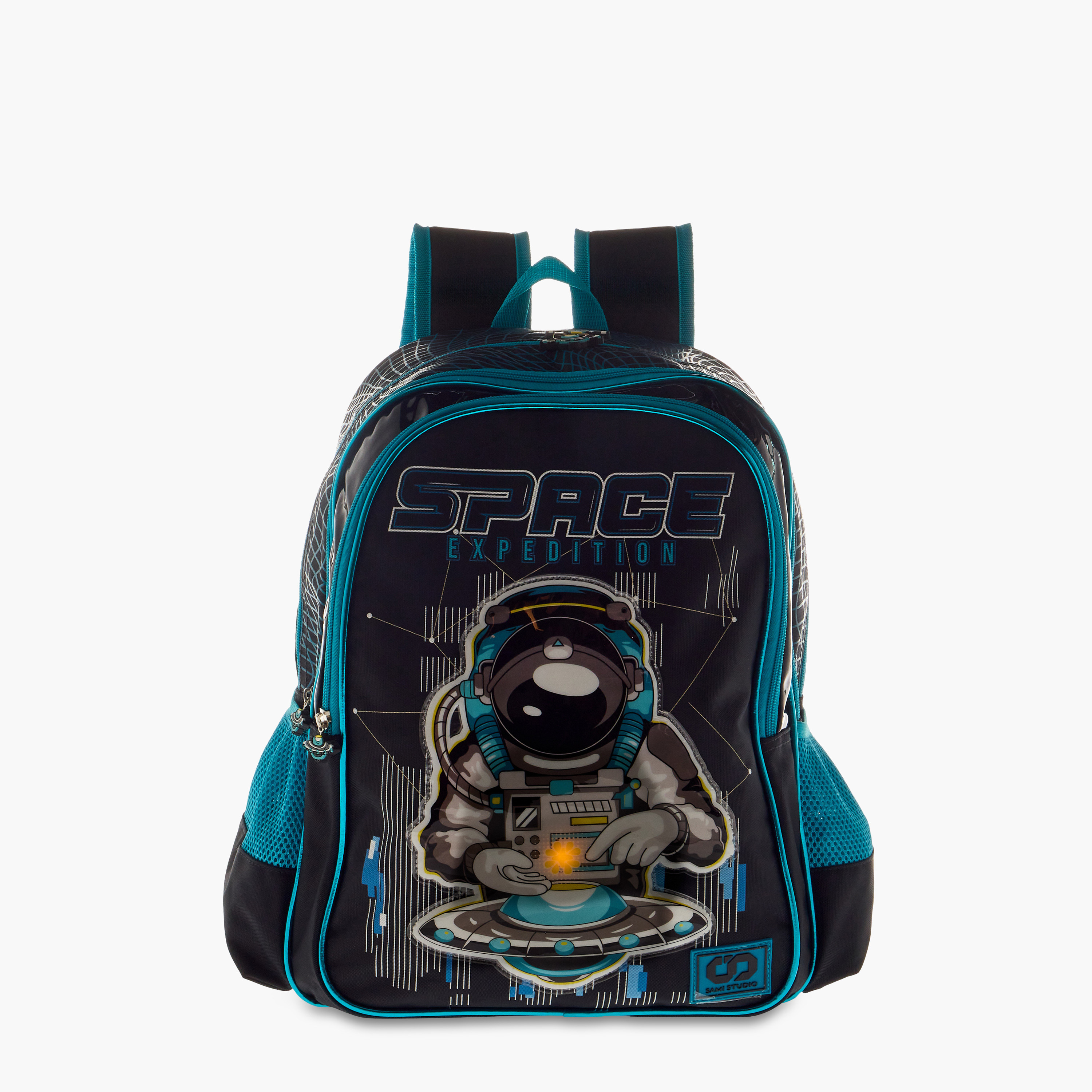SAMI STUDIO 16-inch Space Print Backpack with Adjustable Straps and Zip Closure -  33x14x45 cms-promo_LS20_OMN-image-12