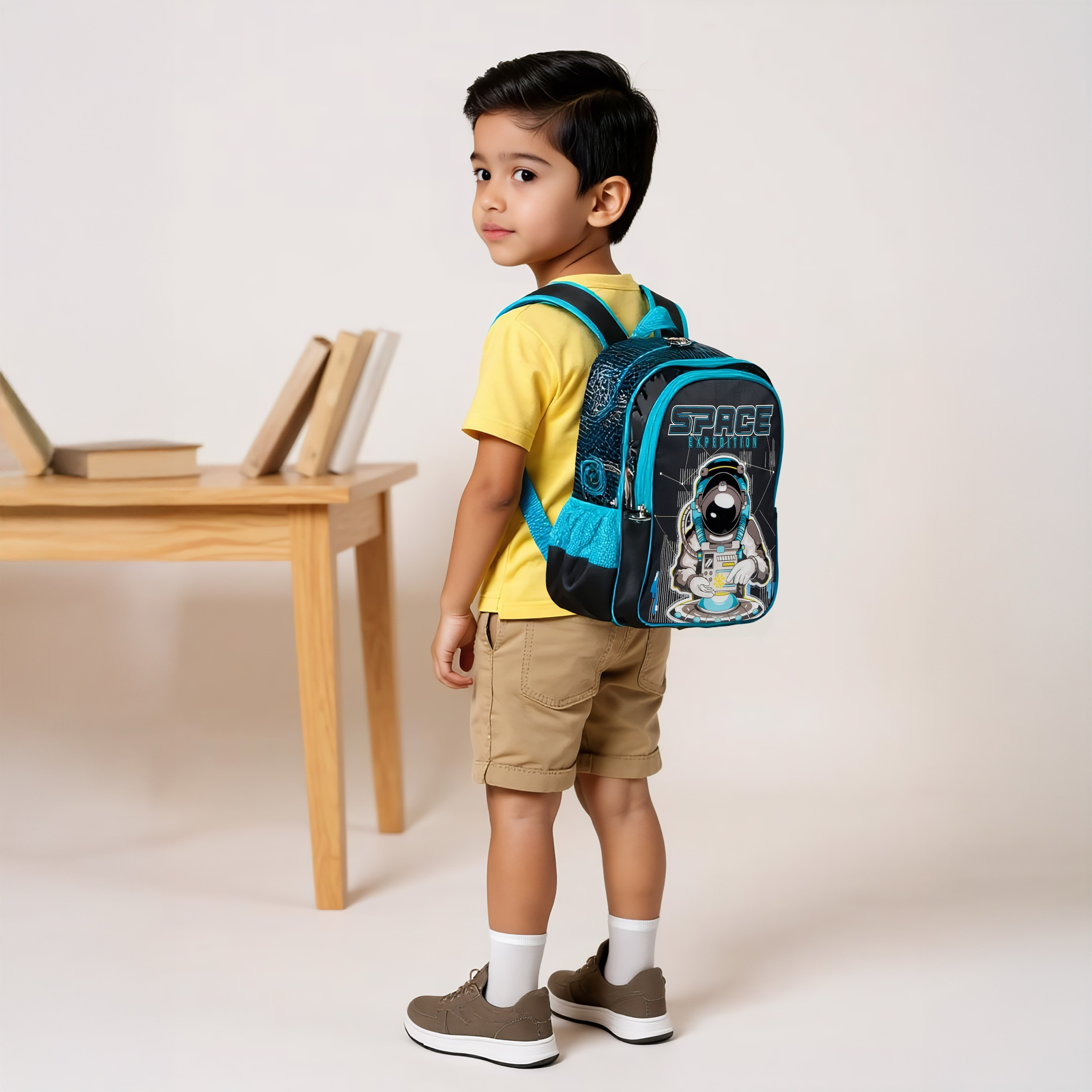 SAMI STUDIO 16-inch Space Print Backpack with Adjustable Straps and Zip Closure -  33x14x45 cms-promo_LS20_OMN-image-2
