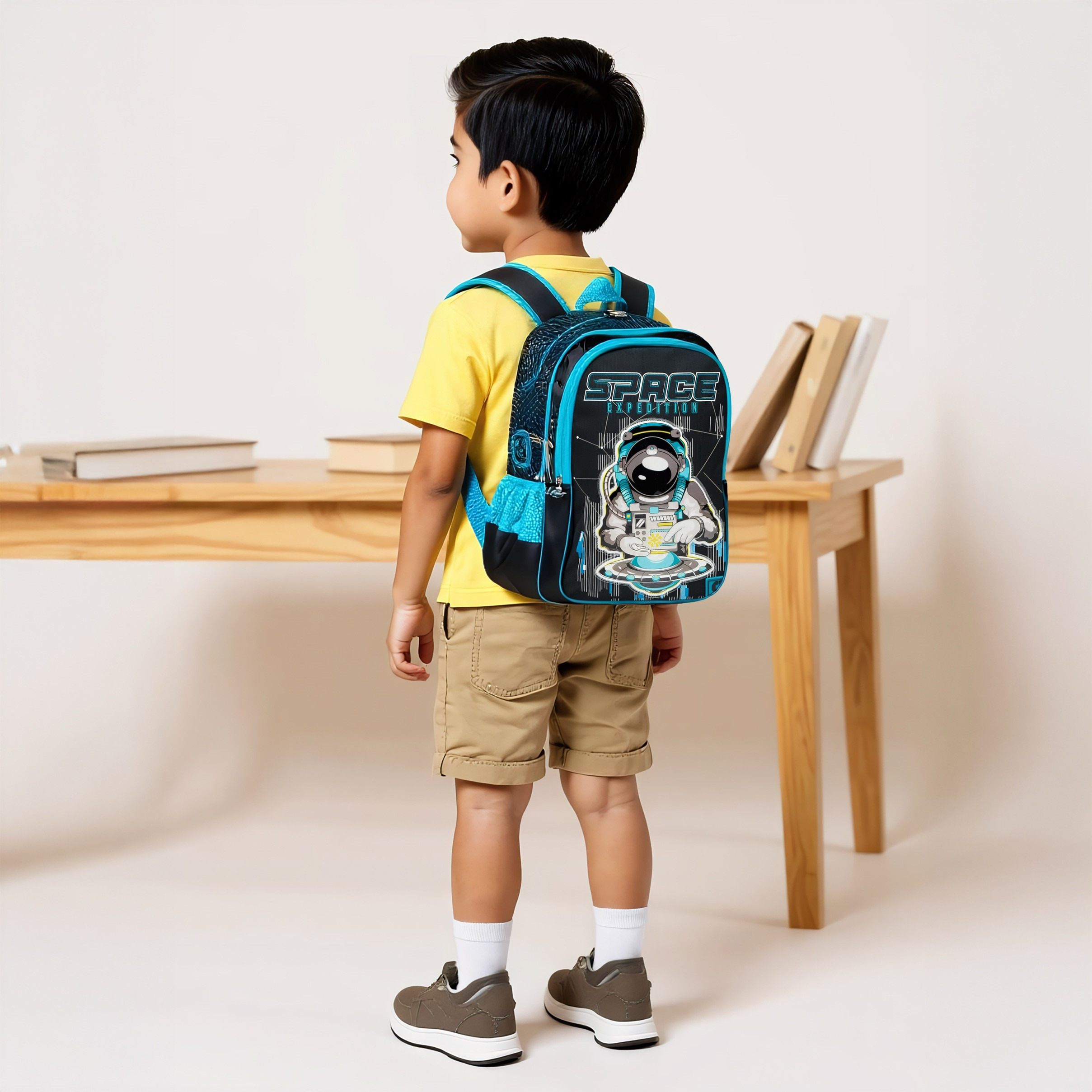 SAMI STUDIO 16-inch Space Print Backpack with Adjustable Straps and Zip Closure -  33x14x45 cms-promo_LS20_OMN-image-3
