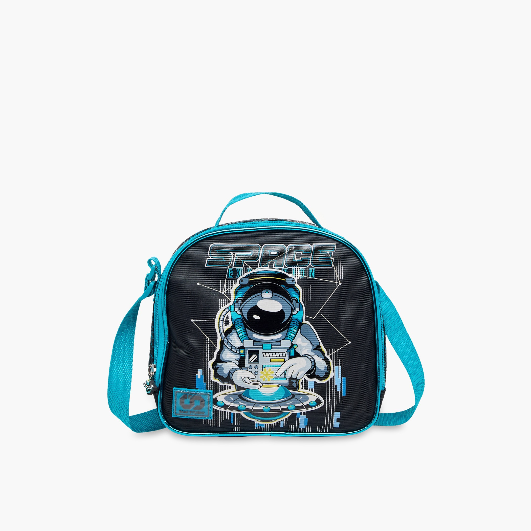 SAMI STUDIO Space Print Lunch Bag with Zip Closure-school-lunchessentials-lunchbags-image-1