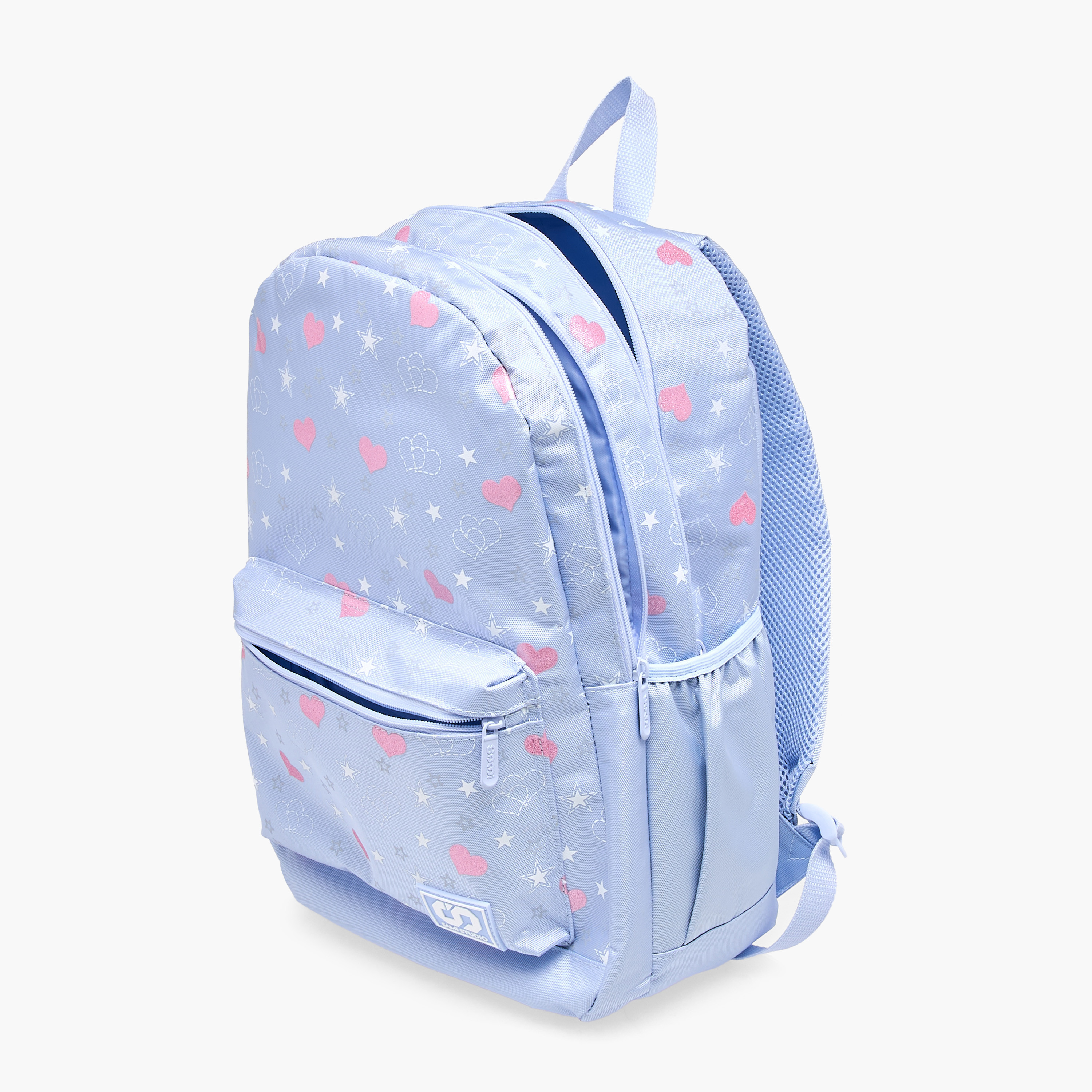 SAMI STUDIO Heart Print 17-inch Backpack with Zip Closure - 43x28x13 cms-school-bagsandbackpacks-backpacks-image-9