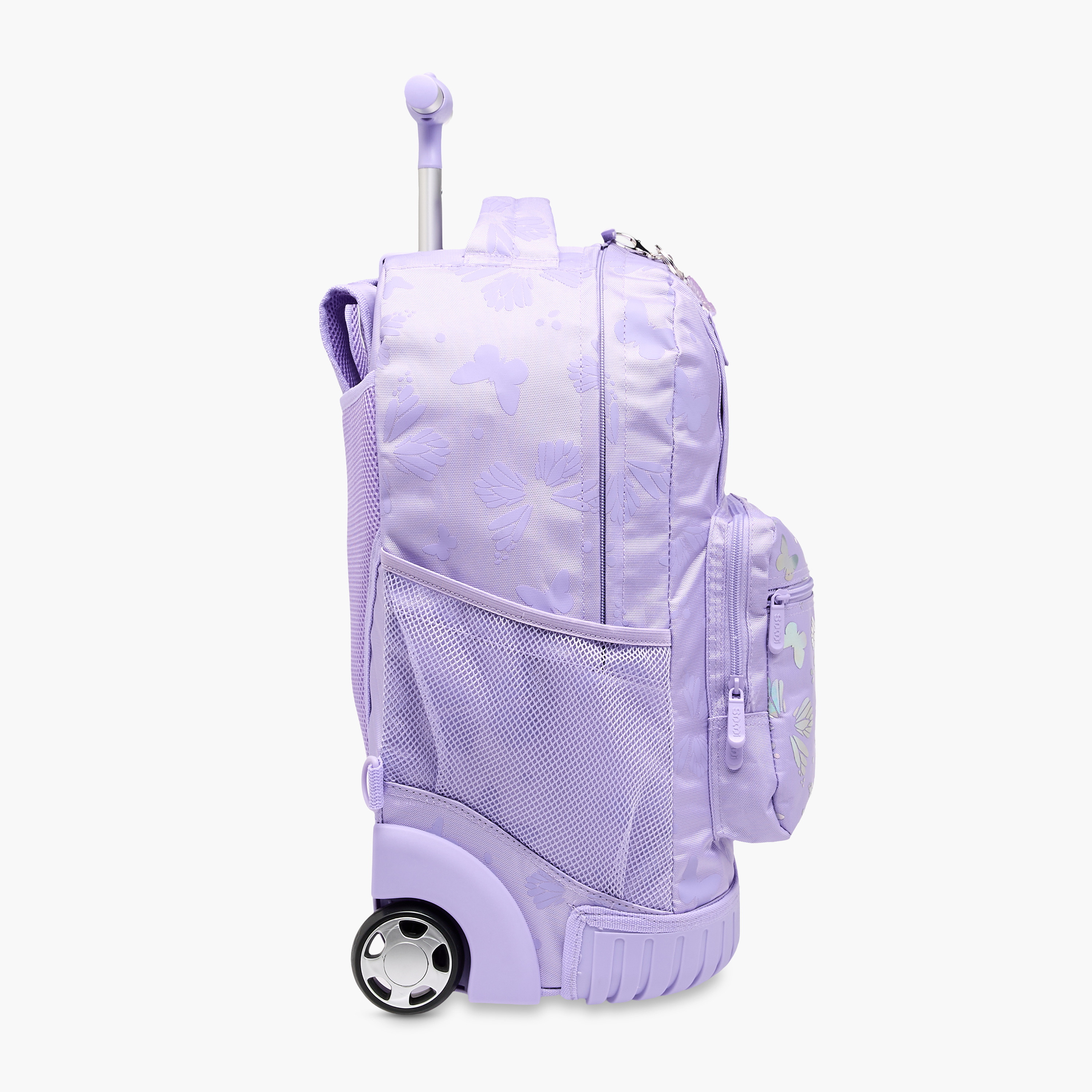 SAMI STUDIO Butterfly Trolley Bag for Girls 8-13 Years with Padded Shoulder Straps -school-bagsandbackpacks-trolleybags-image-5