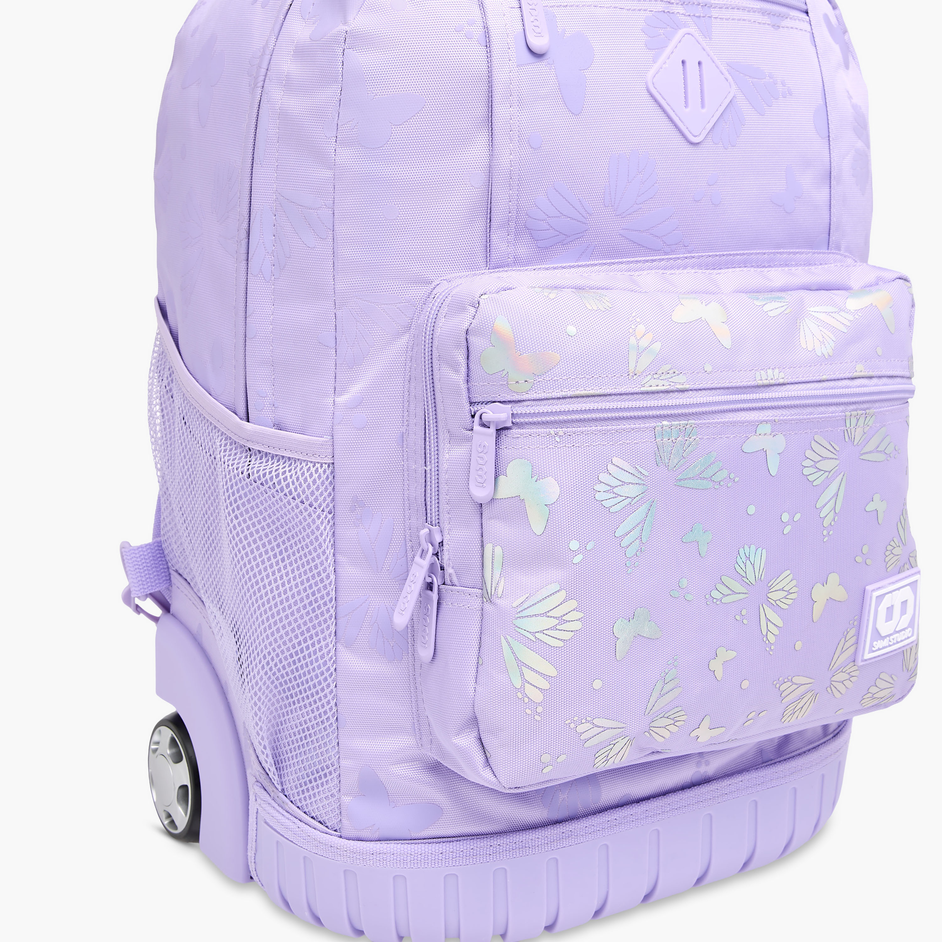 SAMI STUDIO Butterfly Trolley Bag for Girls 8-13 Years with Padded Shoulder Straps -school-bagsandbackpacks-trolleybags-image-11