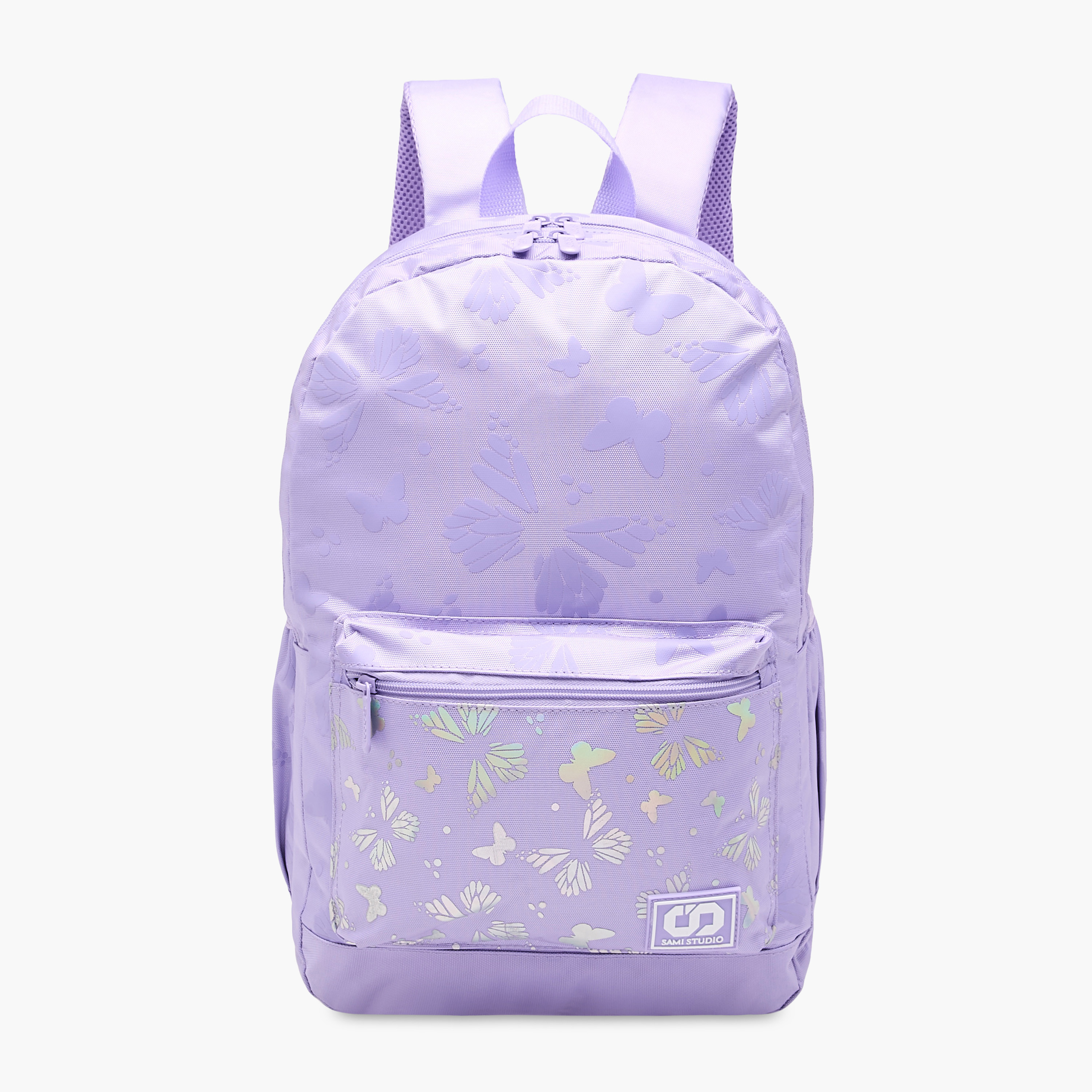 SAMI STUDIO 17-inch Butterfly Print Backpack with Adjustable Straps and Zip Closure - 43x28x13 cms-school-bagsandbackpacks-backpacks-image-1