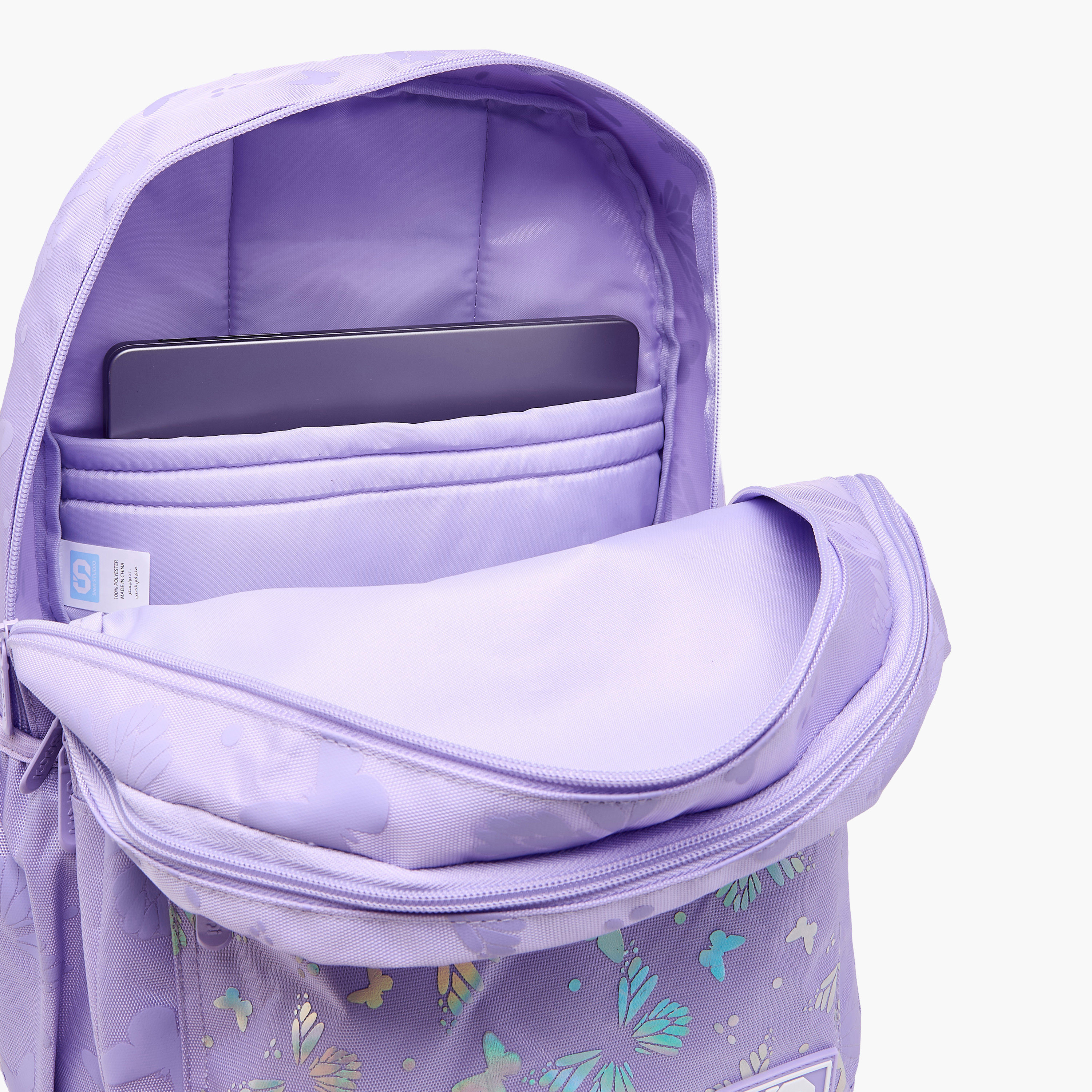 SAMI STUDIO 17-inch Butterfly Print Backpack with Adjustable Straps and Zip Closure - 43x28x13 cms-school-bagsandbackpacks-backpacks-image-12