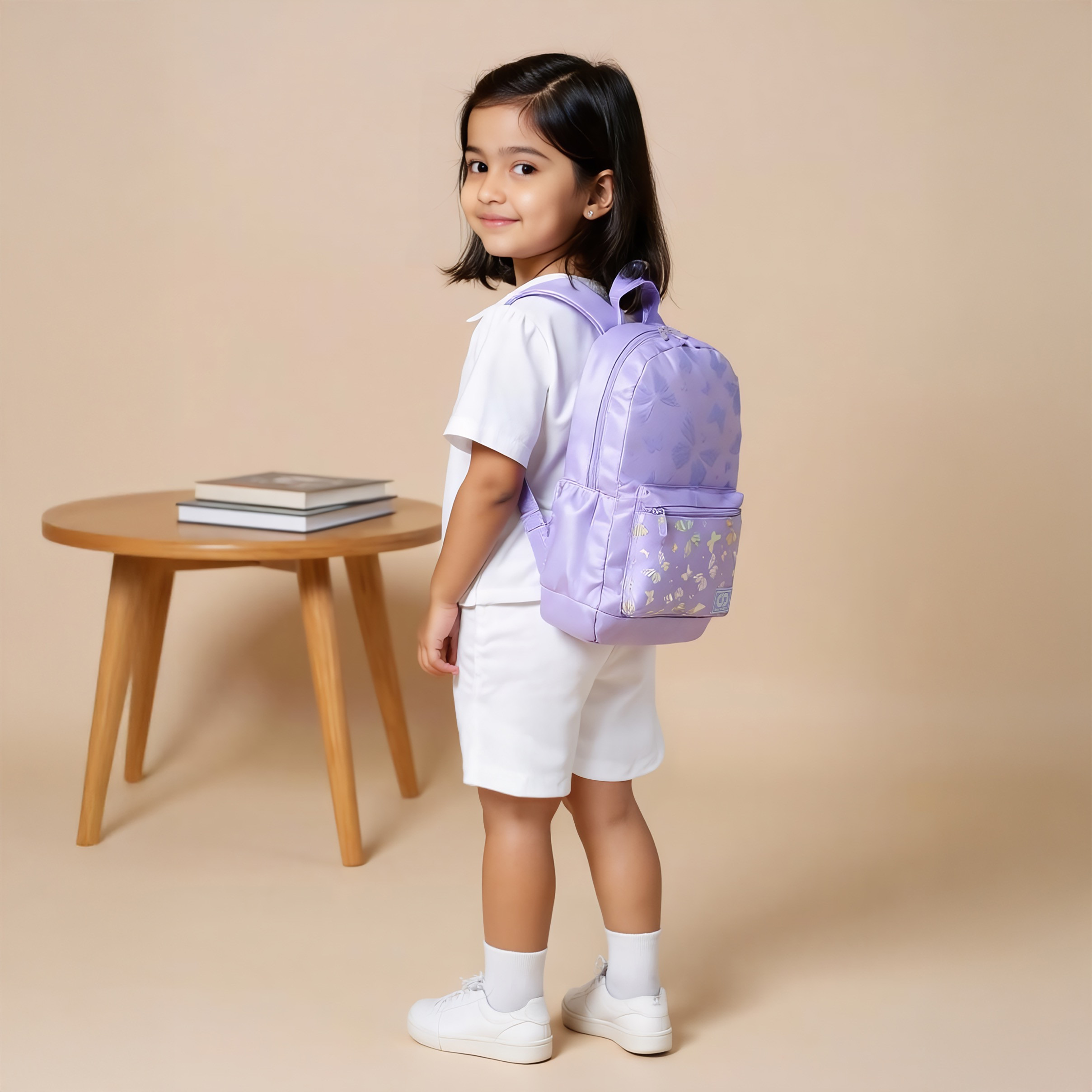 SAMI STUDIO 17-inch Butterfly Print Backpack with Adjustable Straps and Zip Closure - 43x28x13 cms-school-bagsandbackpacks-backpacks-image-2