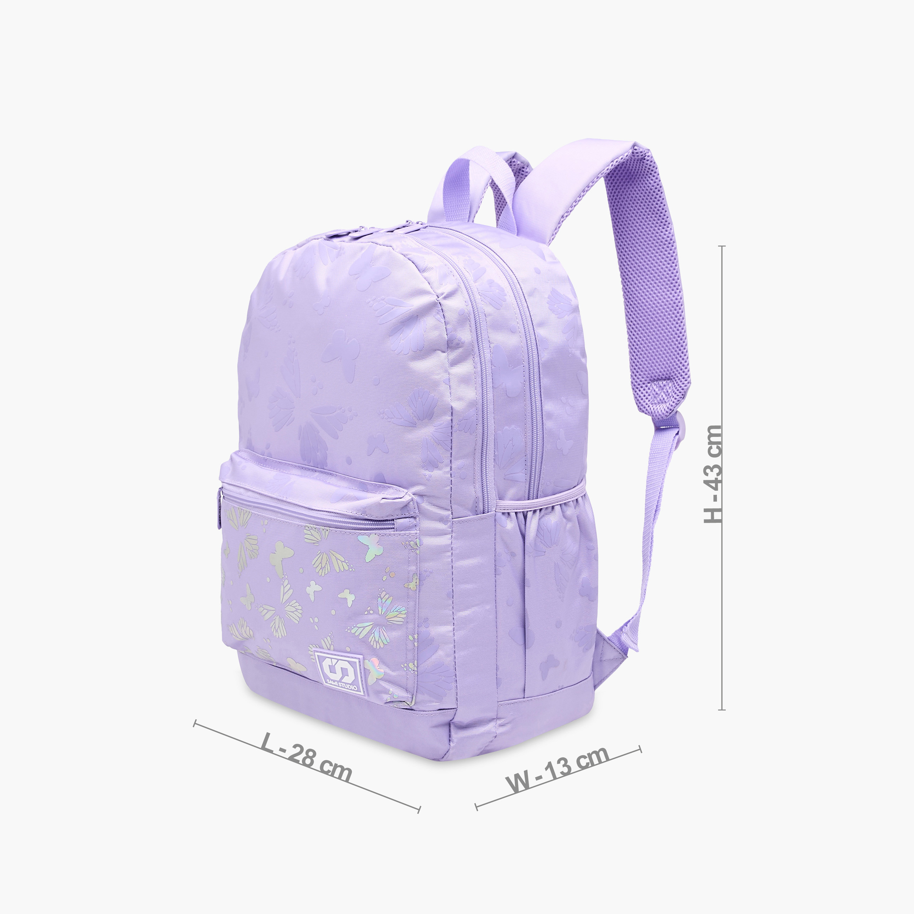 SAMI STUDIO 17-inch Butterfly Print Backpack with Adjustable Straps and Zip Closure - 43x28x13 cms-school-bagsandbackpacks-backpacks-image-4