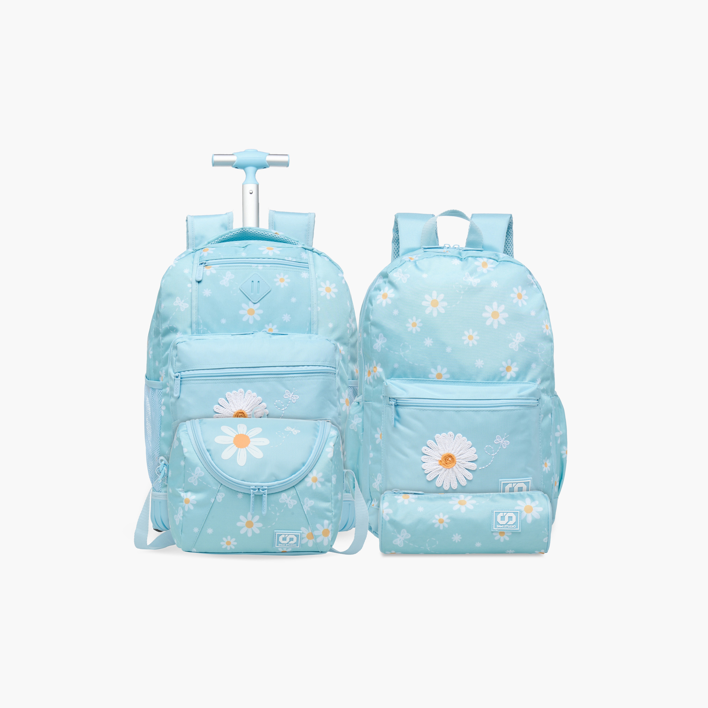 SAMI STUDIO Floral Trolley Bag for Girls 8-13 Years with Padded Shoulder Straps -school-bagsandbackpacks-trolleybags-image-15