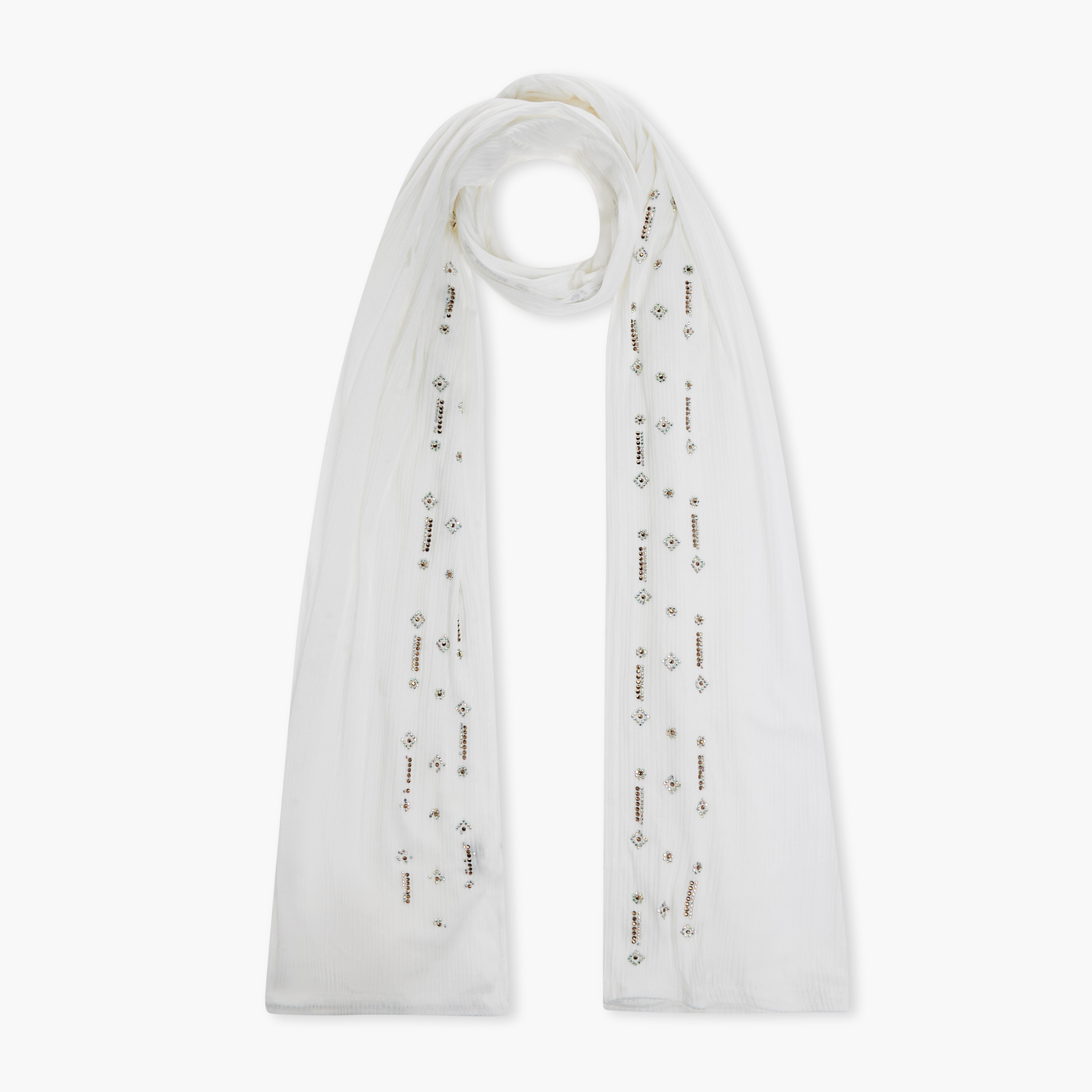 Zora Embellished Jersey Stretch Scarf-women-clothingaccessories-scarves-image-1