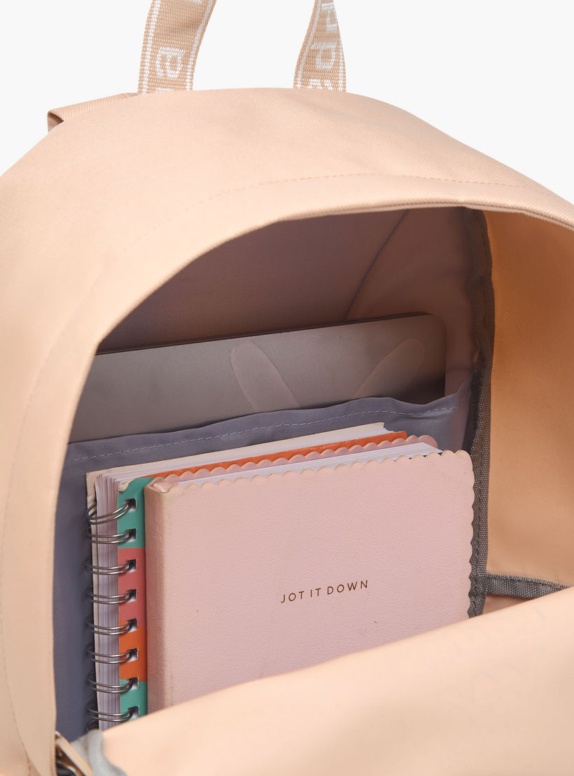 شنطة ظهر مدرسية بطبعات شعار مع سحاب إغلاق وحمالات قابلة للتعديل من كابا - 29x15x42 سم-school-bagsandbackpacks-backpacks-image-9