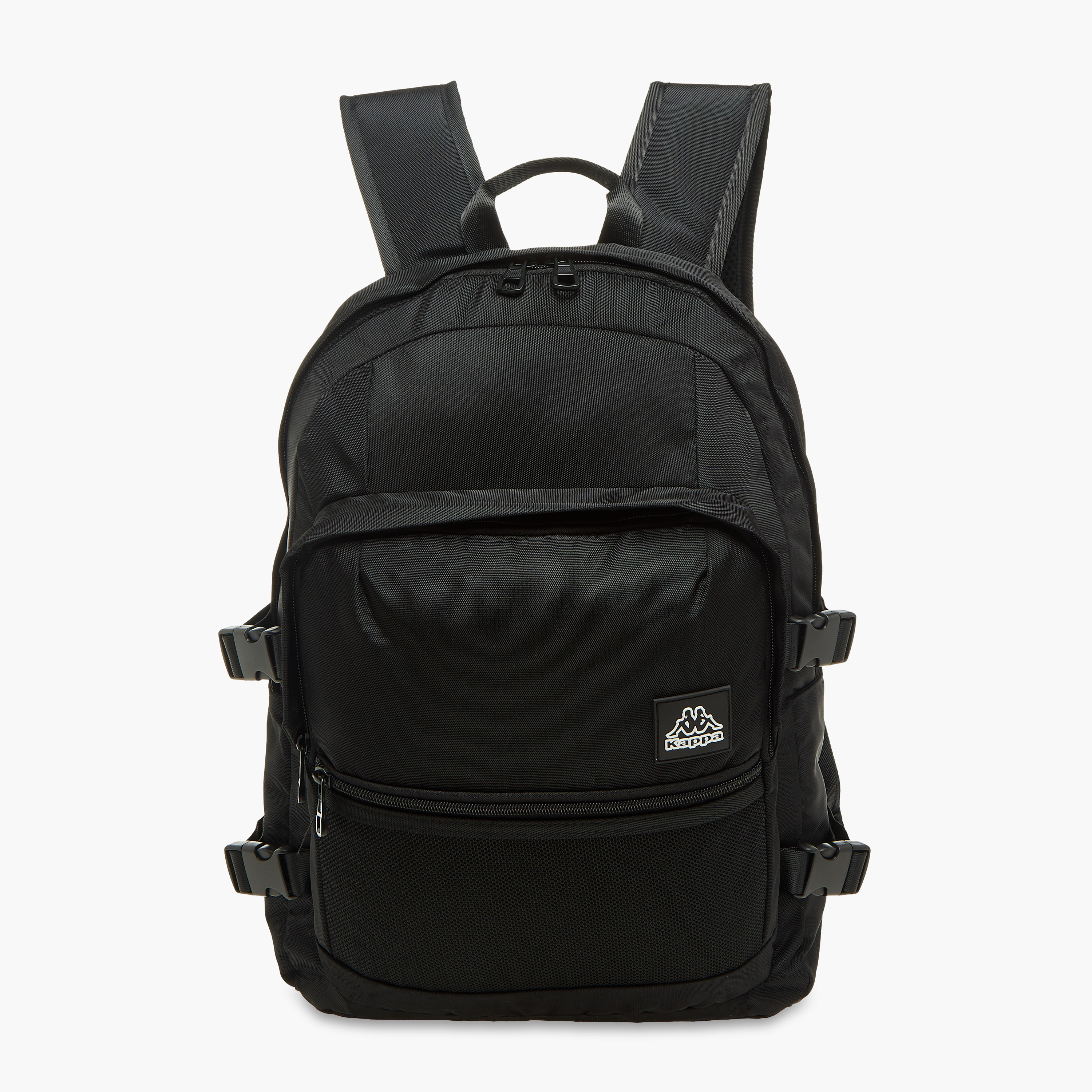 Kappa Logo Print School Backpack with Zip Closure - 11x30x46 cm-school-bagsandbackpacks-backpacks-image-1