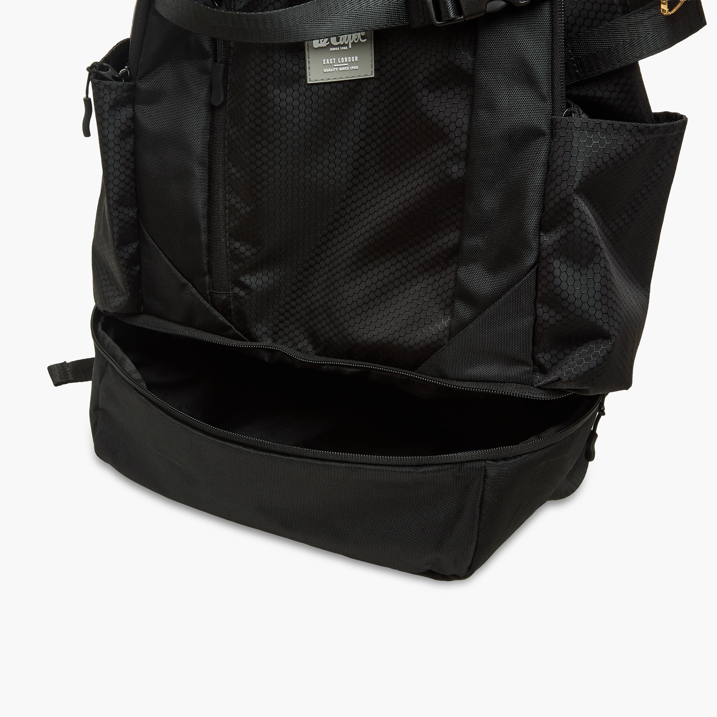 Lee Cooper Logo Applique School Backpack with Zip Closure - 16x31x48 cm-school-bagsandbackpacks-backpacks-image-8