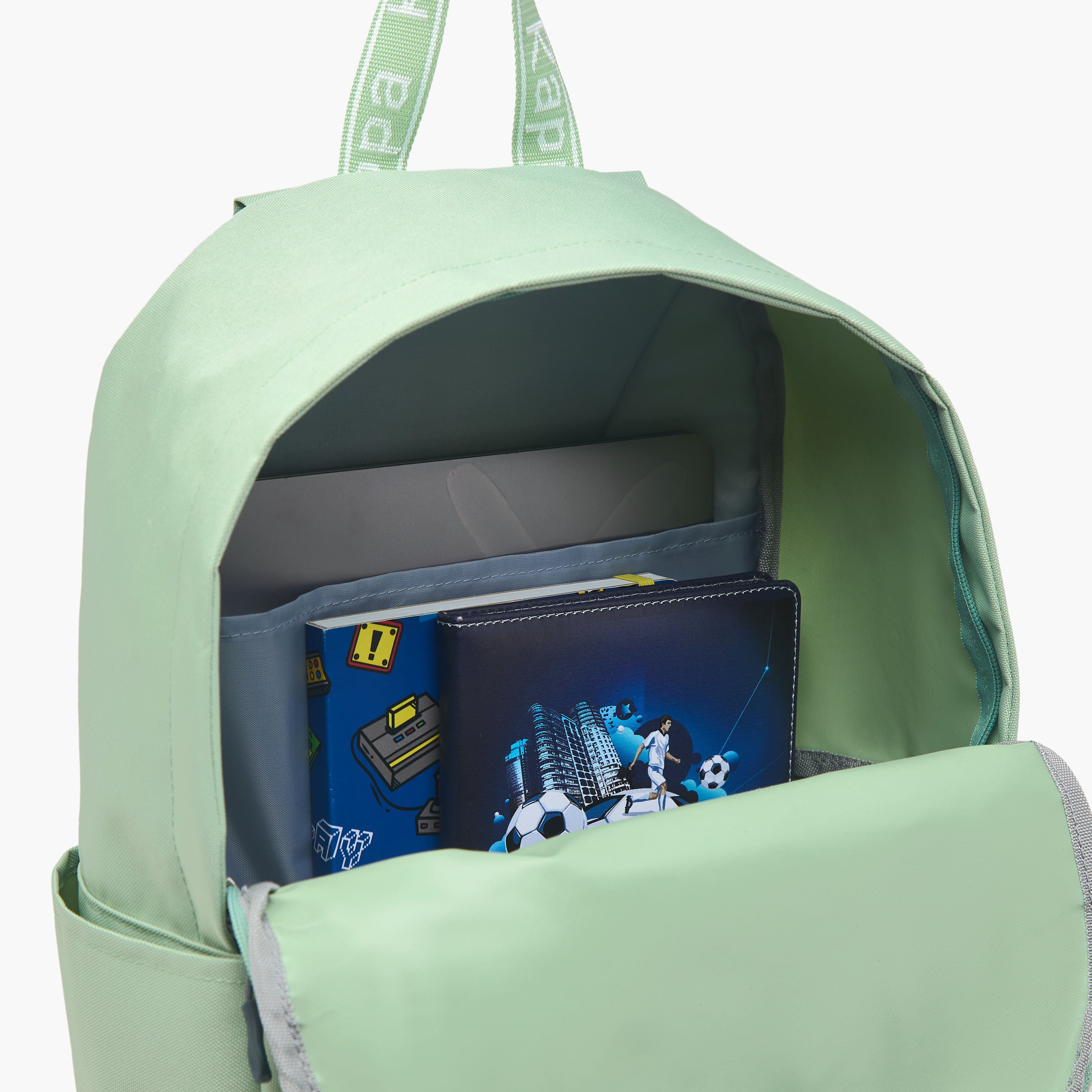 Kappa Logo Print School Backpack with Zip Closure and Adjustable Strap - 29x15x42 cm-school-bagsandbackpacks-backpacks-image-9