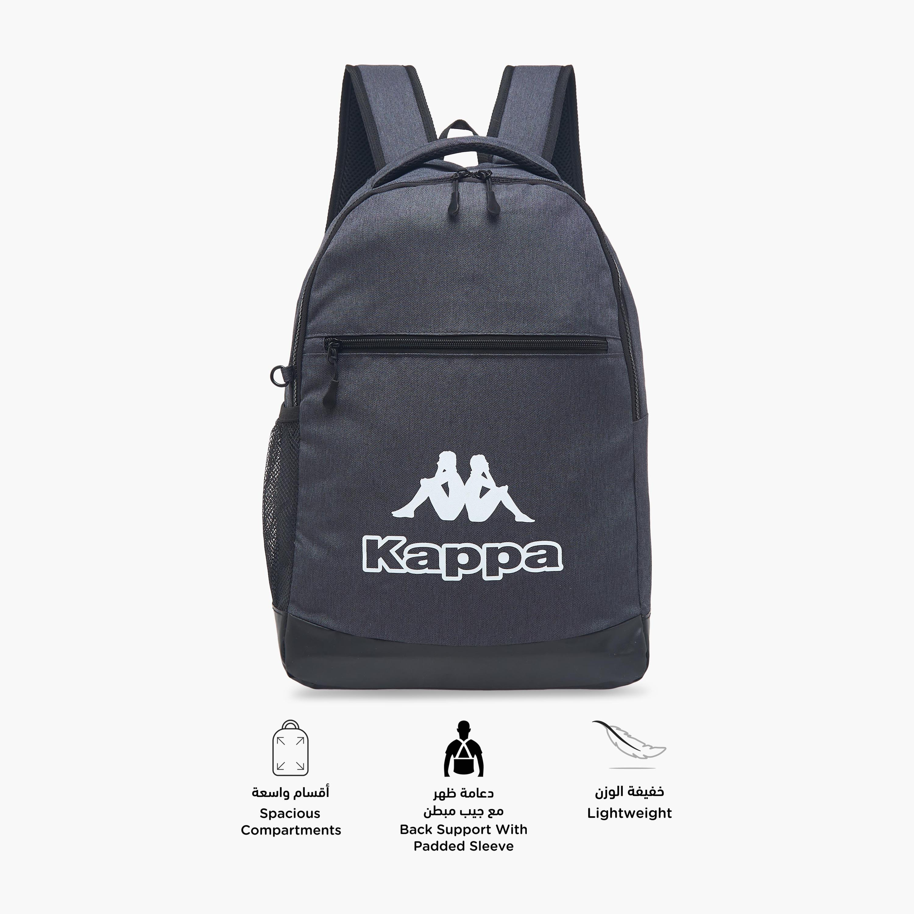 Kappa Logo Print School Backpack and Pencil Pouch Set - 46x30x14 cm-school-bagsandbackpacks-backpacks-image-5