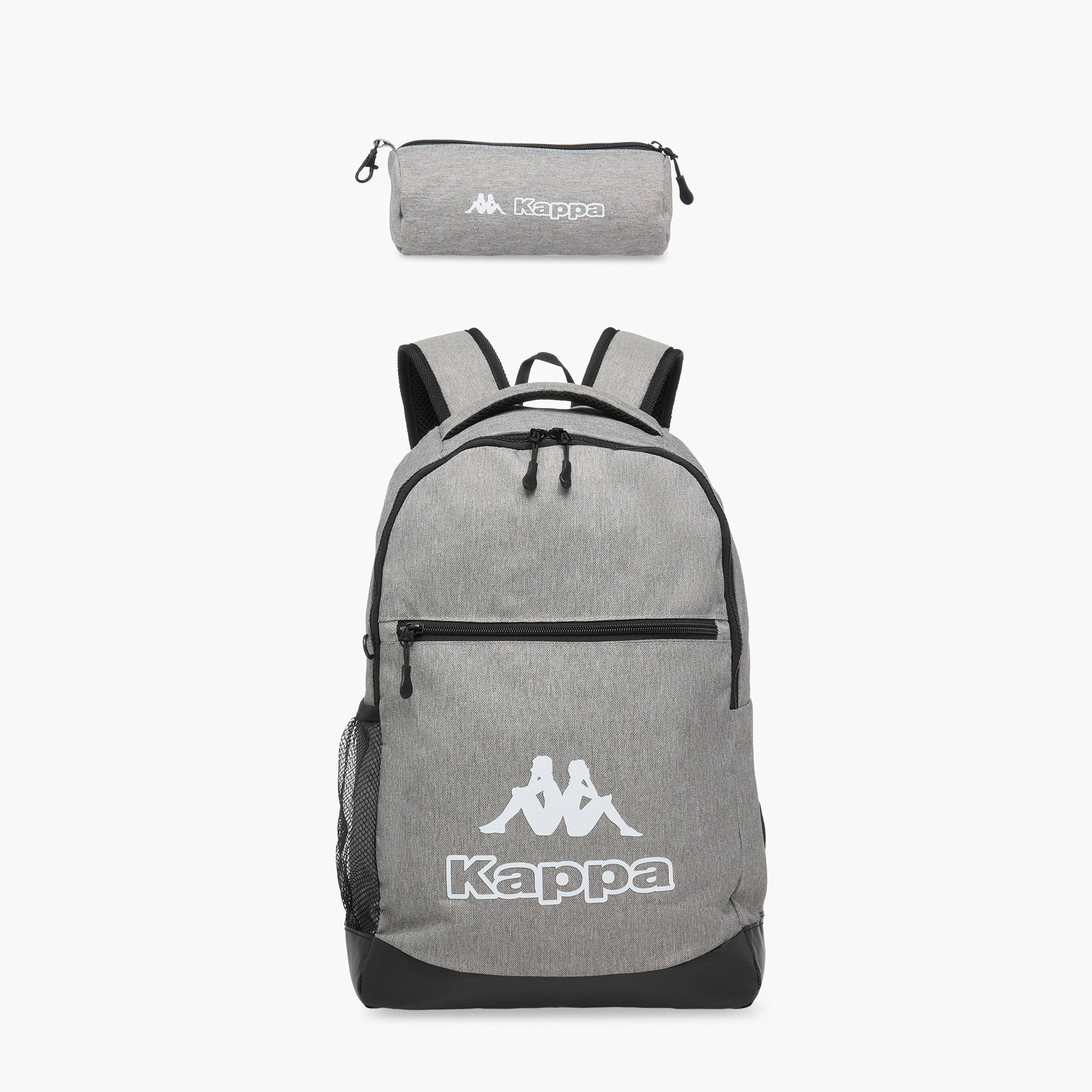 Kappa Logo Print School Backpack and Pencil Pouch Set - 46x30x14 cm-school-bagsandbackpacks-backpacks-image-1