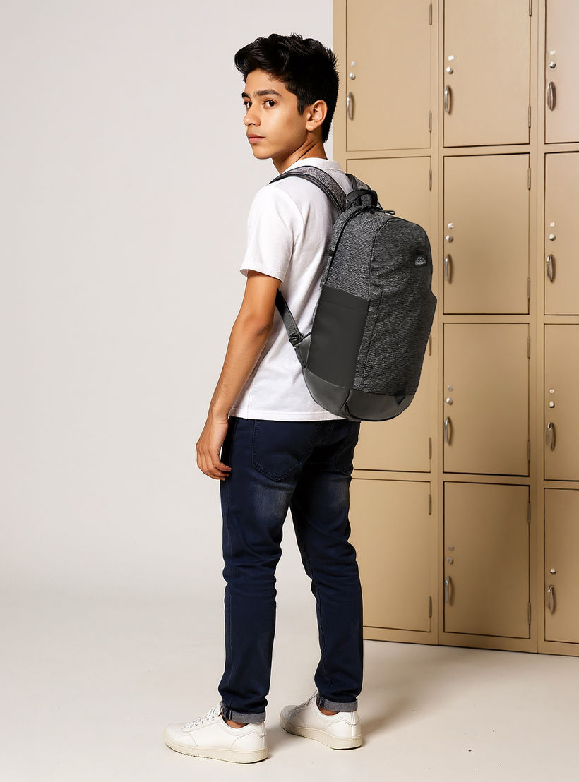 شنطة ظهر للمدرسة بسحّاب إغلاق وزخارف شعار من كابا - 15×31×47 سم-school-bagsandbackpacks-backpacks-image-3