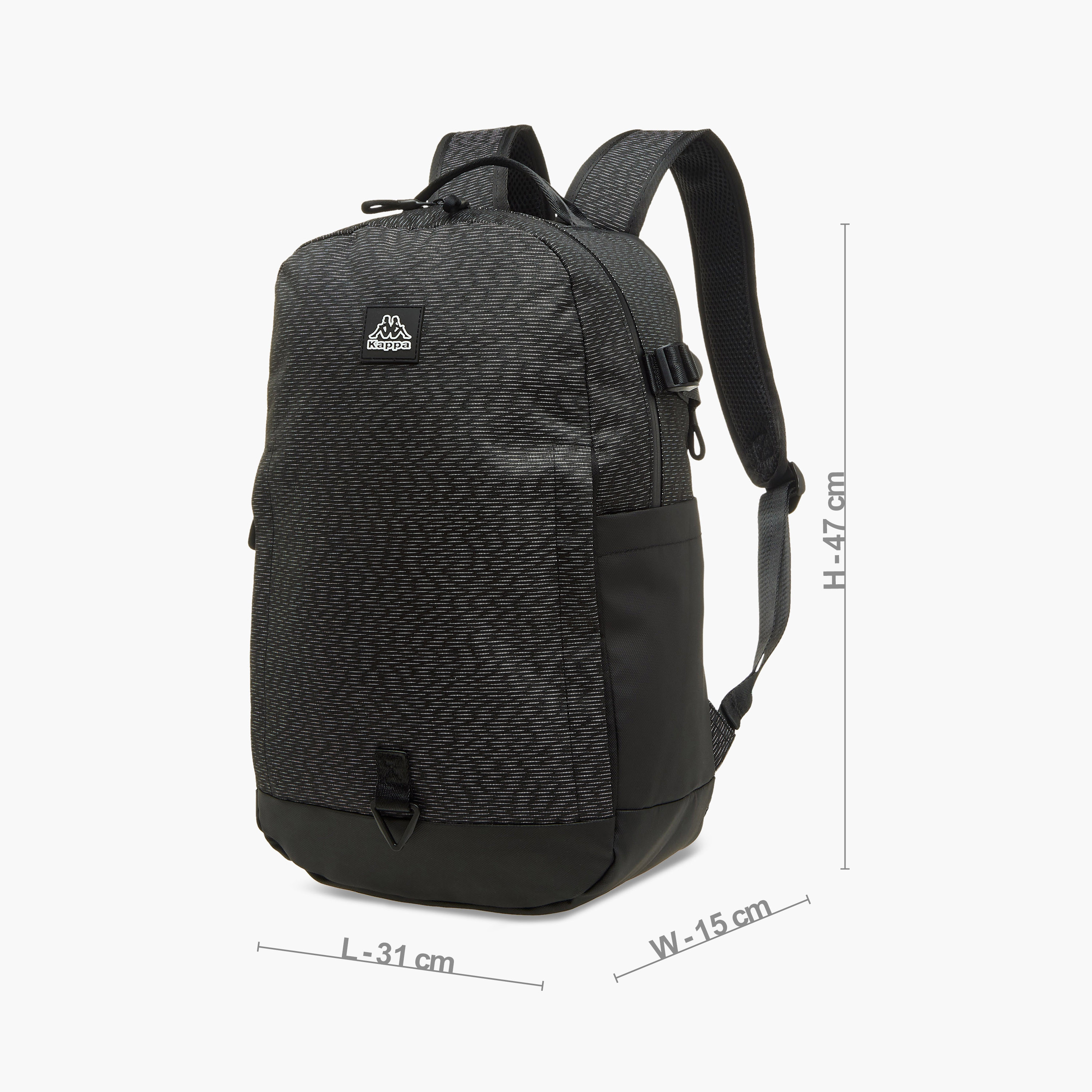 شنطة ظهر للمدرسة بسحّاب إغلاق وزخارف شعار من كابا - 15×31×47 سم-school-bagsandbackpacks-backpacks-image-4