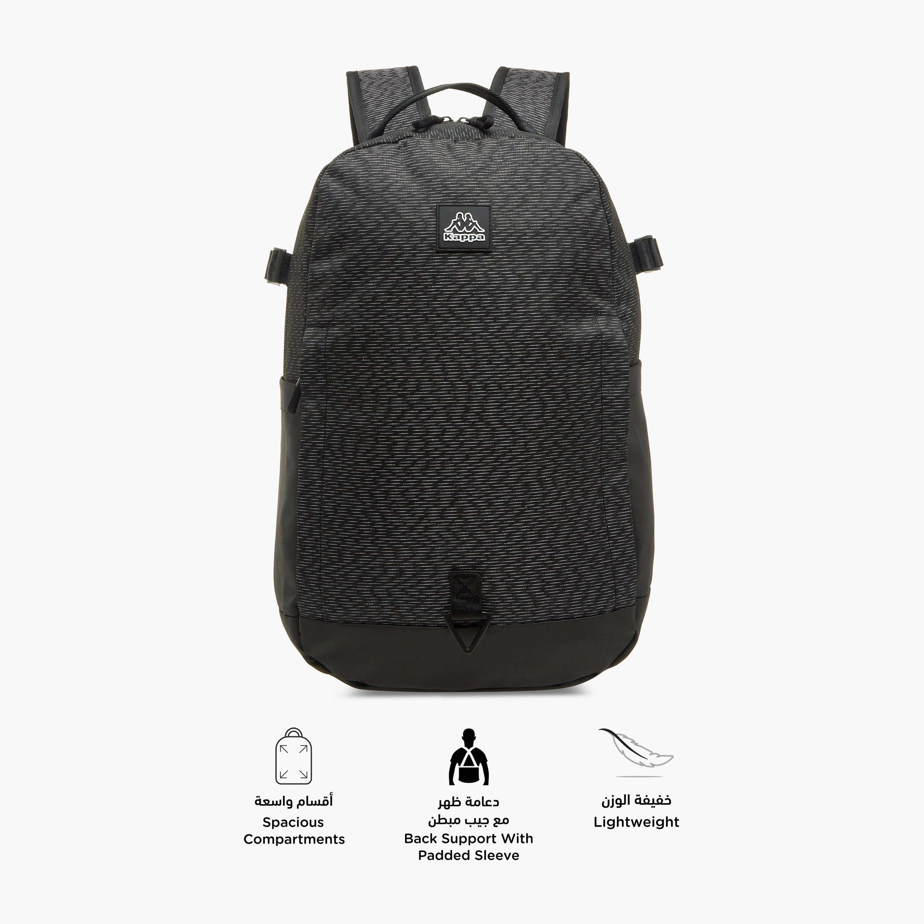 شنطة ظهر للمدرسة بسحّاب إغلاق وزخارف شعار من كابا - 15×31×47 سم-school-bagsandbackpacks-backpacks-image-5