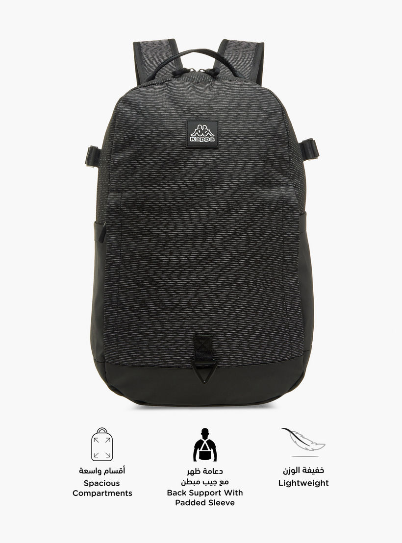 شنطة ظهر للمدرسة بسحّاب إغلاق وزخارف شعار من كابا - 15×31×47 سم-school-bagsandbackpacks-backpacks-image-6