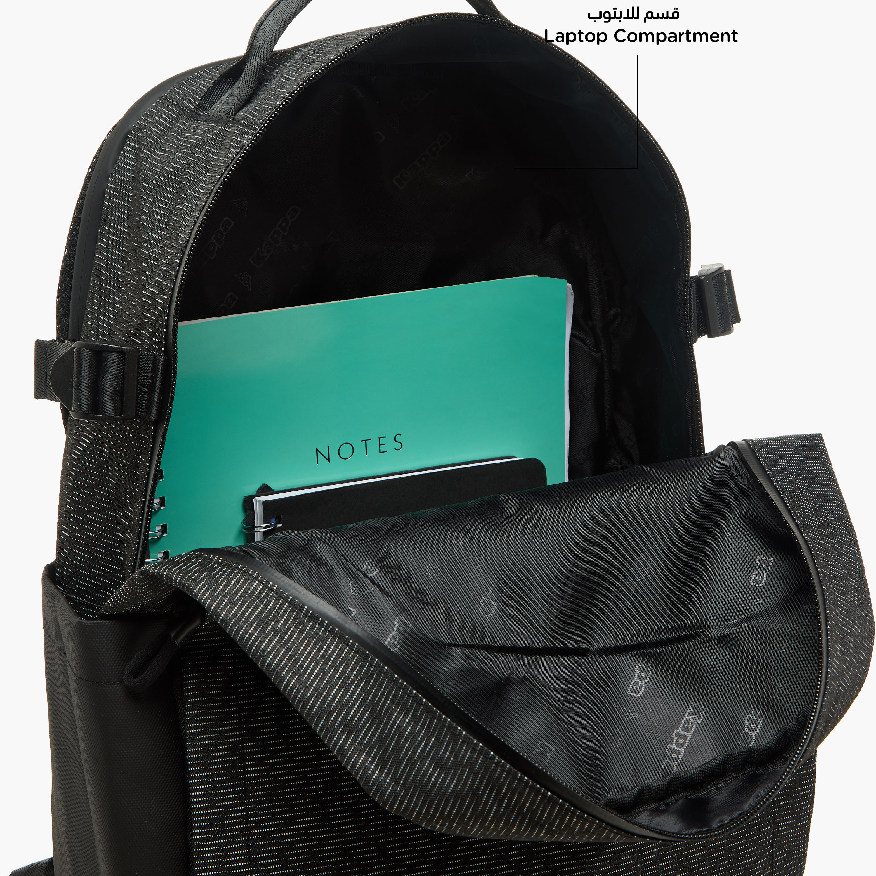 شنطة ظهر للمدرسة بسحّاب إغلاق وزخارف شعار من كابا - 15×31×47 سم-school-bagsandbackpacks-backpacks-image-1