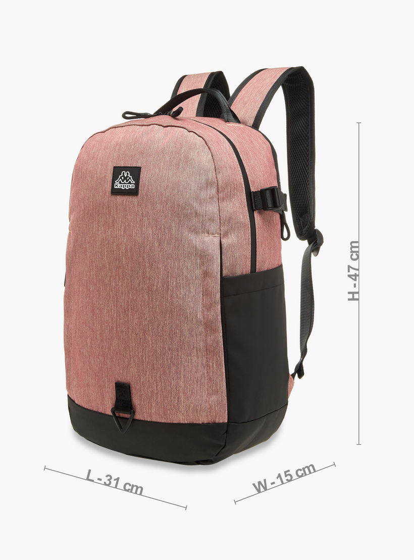 شنطة ظهر للمدرسة بسحّاب إغلاق وزخارف شعار من كابا - 15×31×47 سم-school-bagsandbackpacks-backpacks-image-2