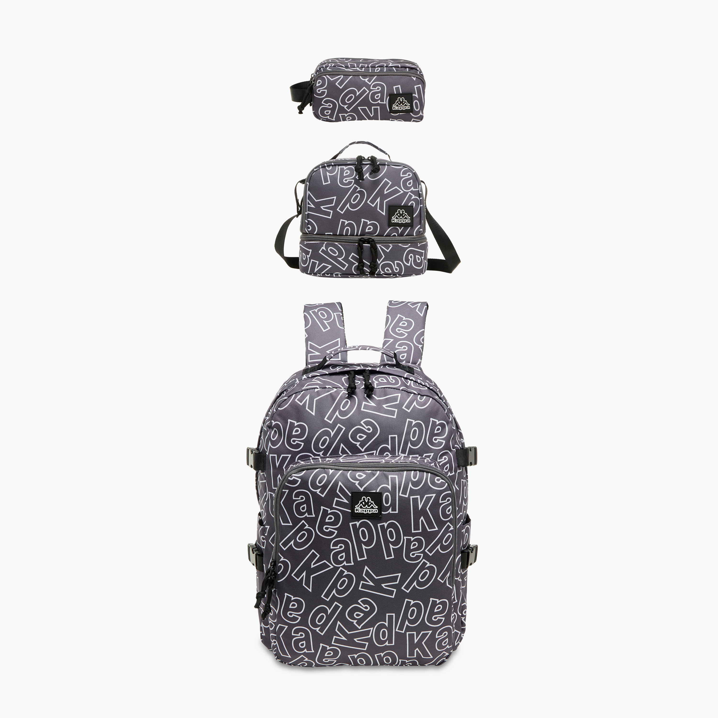 Kappa Logo Print School Backpack with Adjustable Straps and Zip Closure - 22x34x48 cm-school-bagsandbackpacks-backpacks-image-10