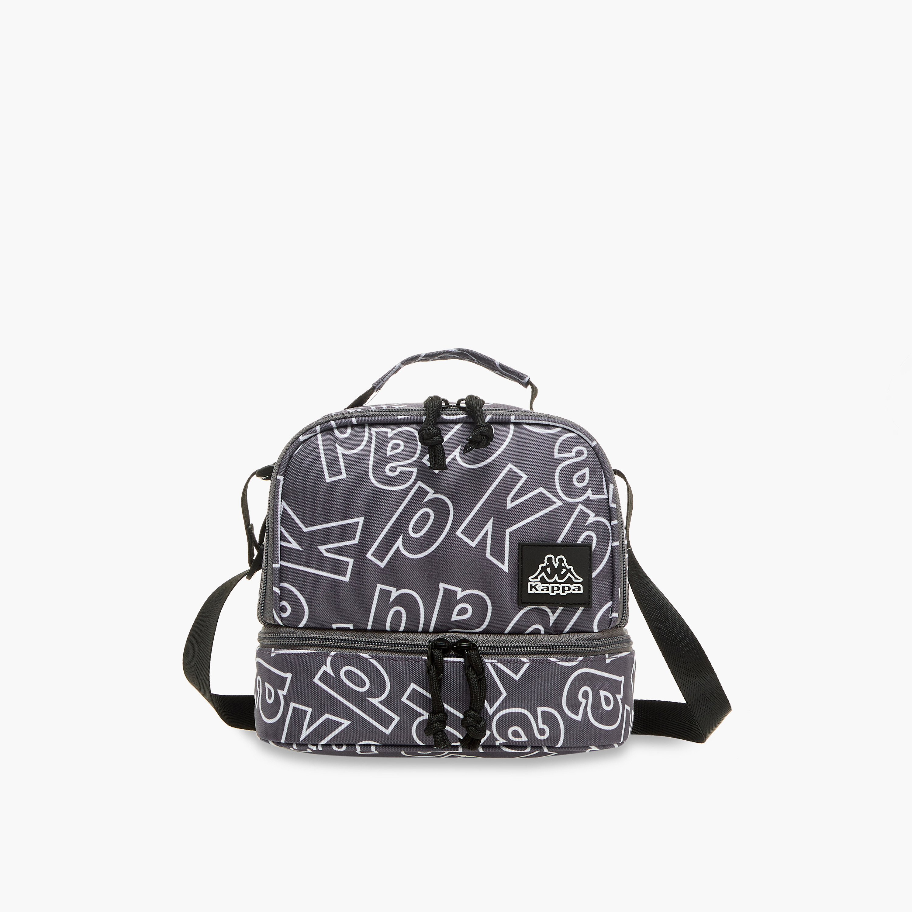 Kappa Logo Applique Lunch Bag with Adjustable Strap and Zip Closure-school-lunchessentials-lunchbags-image-1