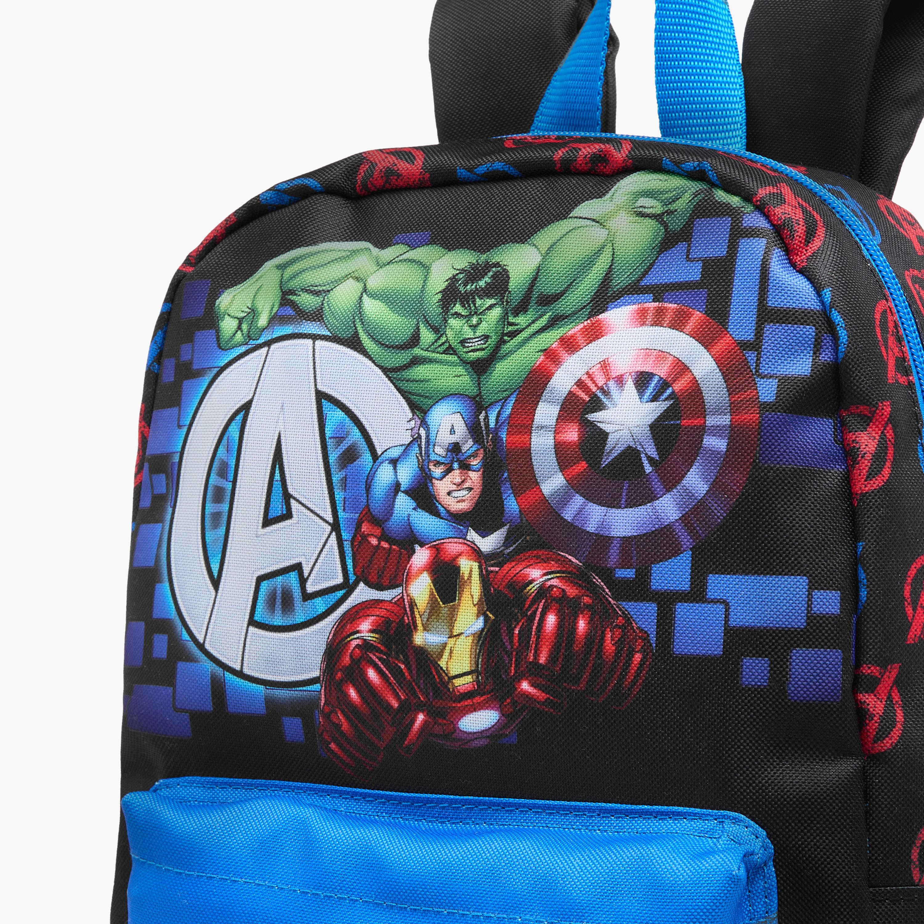 Avengers Print Backpack with Adjustable Straps and Zip Closure - 33x23x10 cm-school-bagsandbackpacks-backpacks-image-6