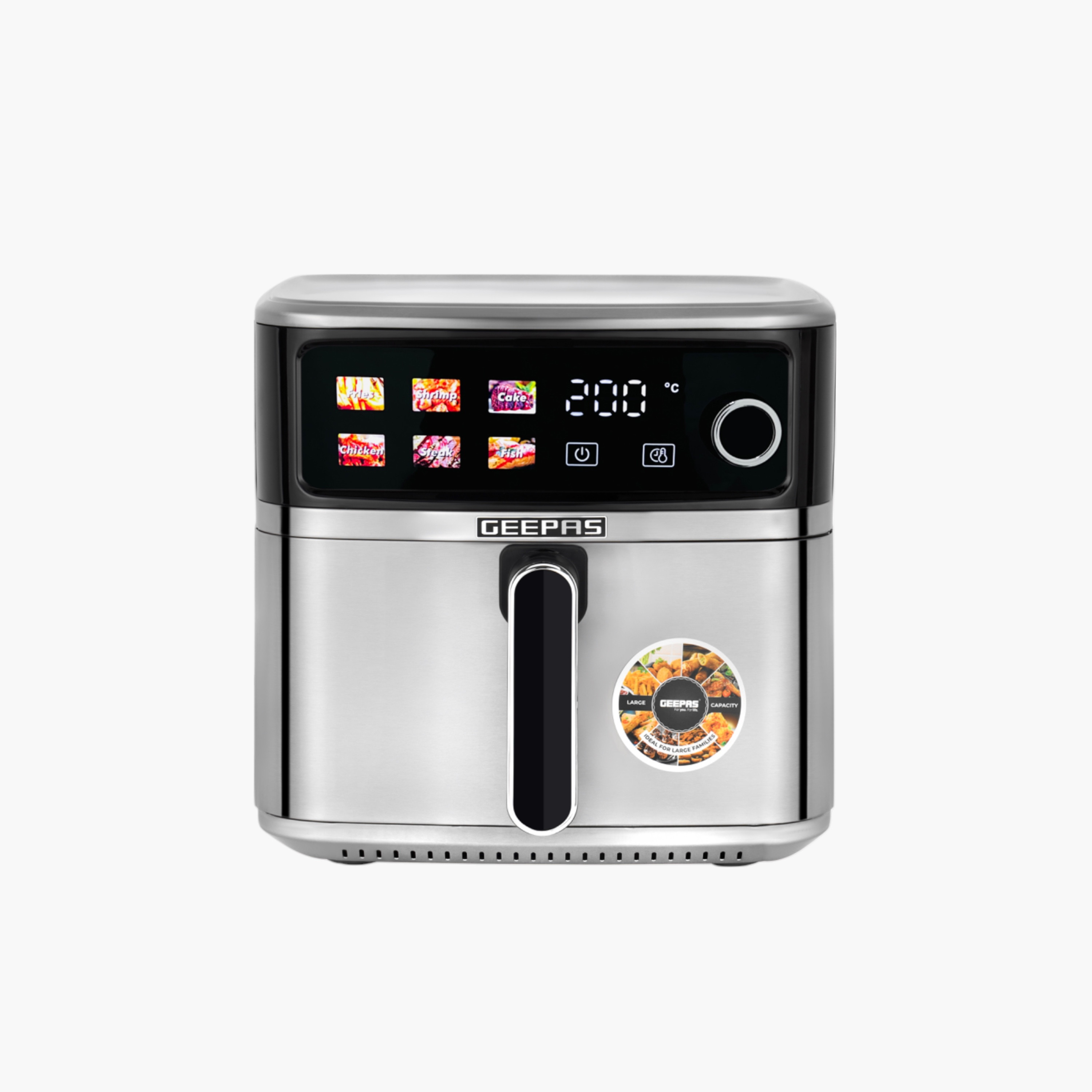 مقلاة هوائية رقمية ستانلس ستيل من جيباس - 8 لتر-household-appliances-kitchenappliances-airfryers-image-1