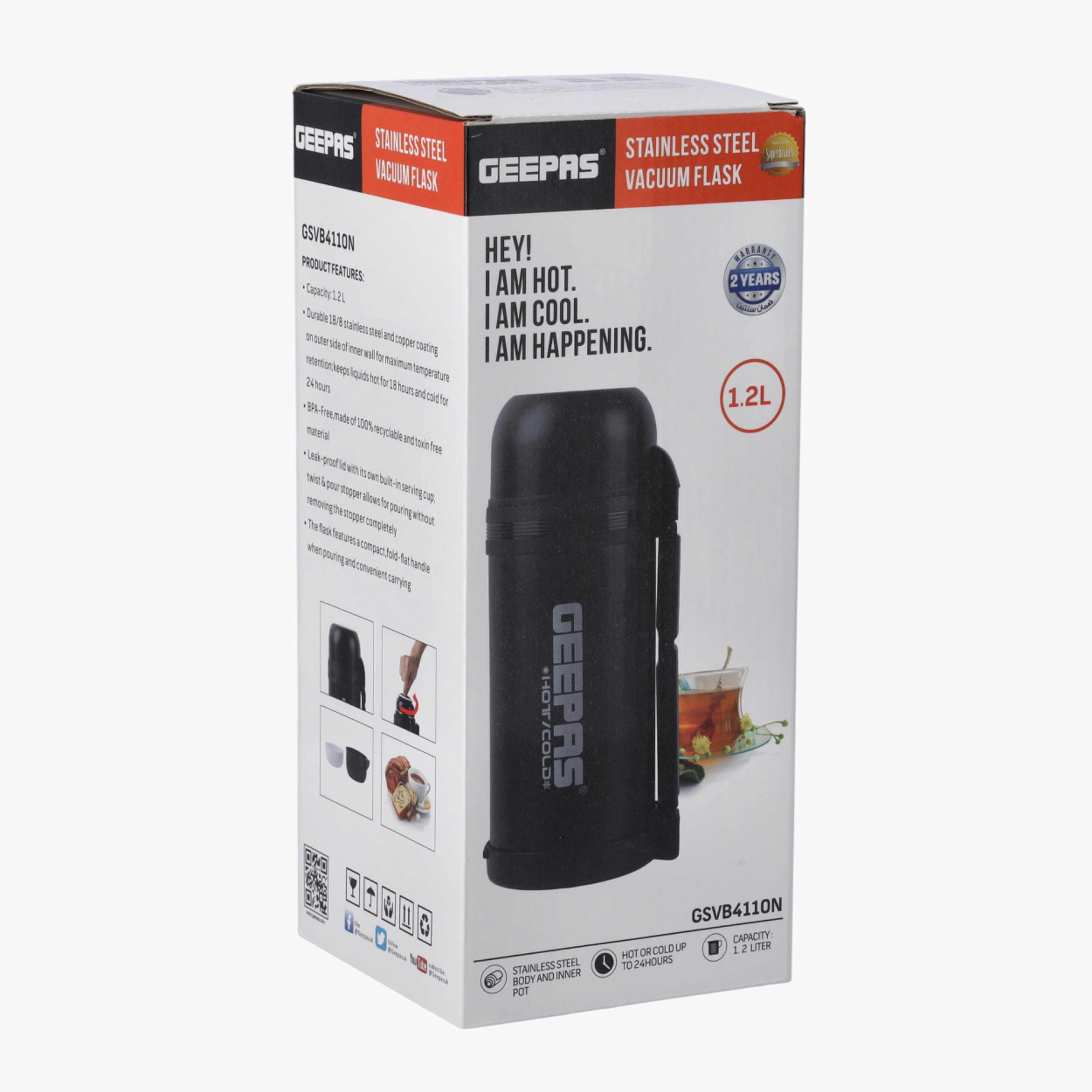 GEEPAS Stainless Steel Vacuum Flask - 1.2 L-household-dining-teaandcoffee-vacuumflaskscoffeeandteapots-image-6