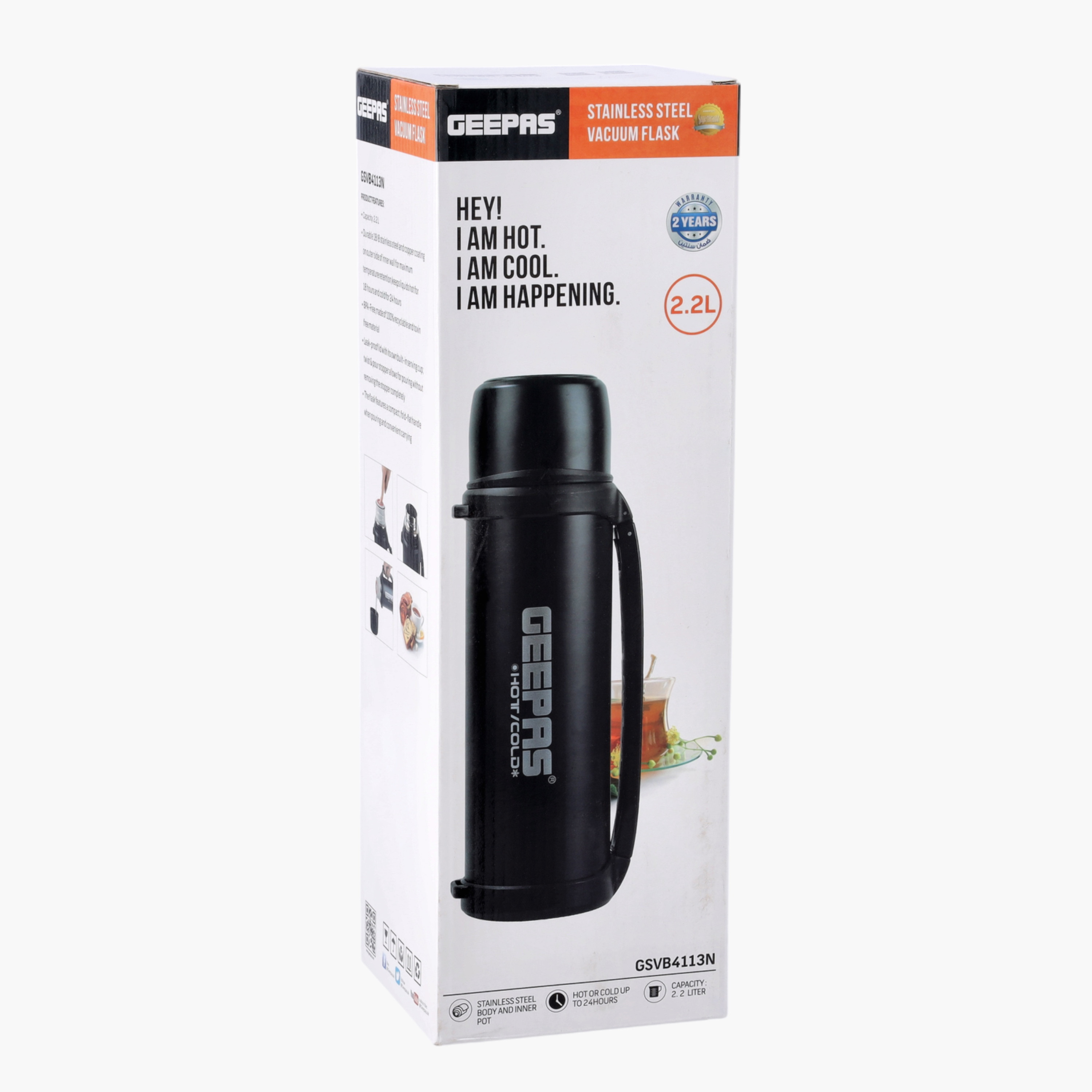 GEEPAS Stainless Steel Vacuum Flask - 2.2 L-household-dining-teaandcoffee-vacuumflaskscoffeeandteapots-image-5