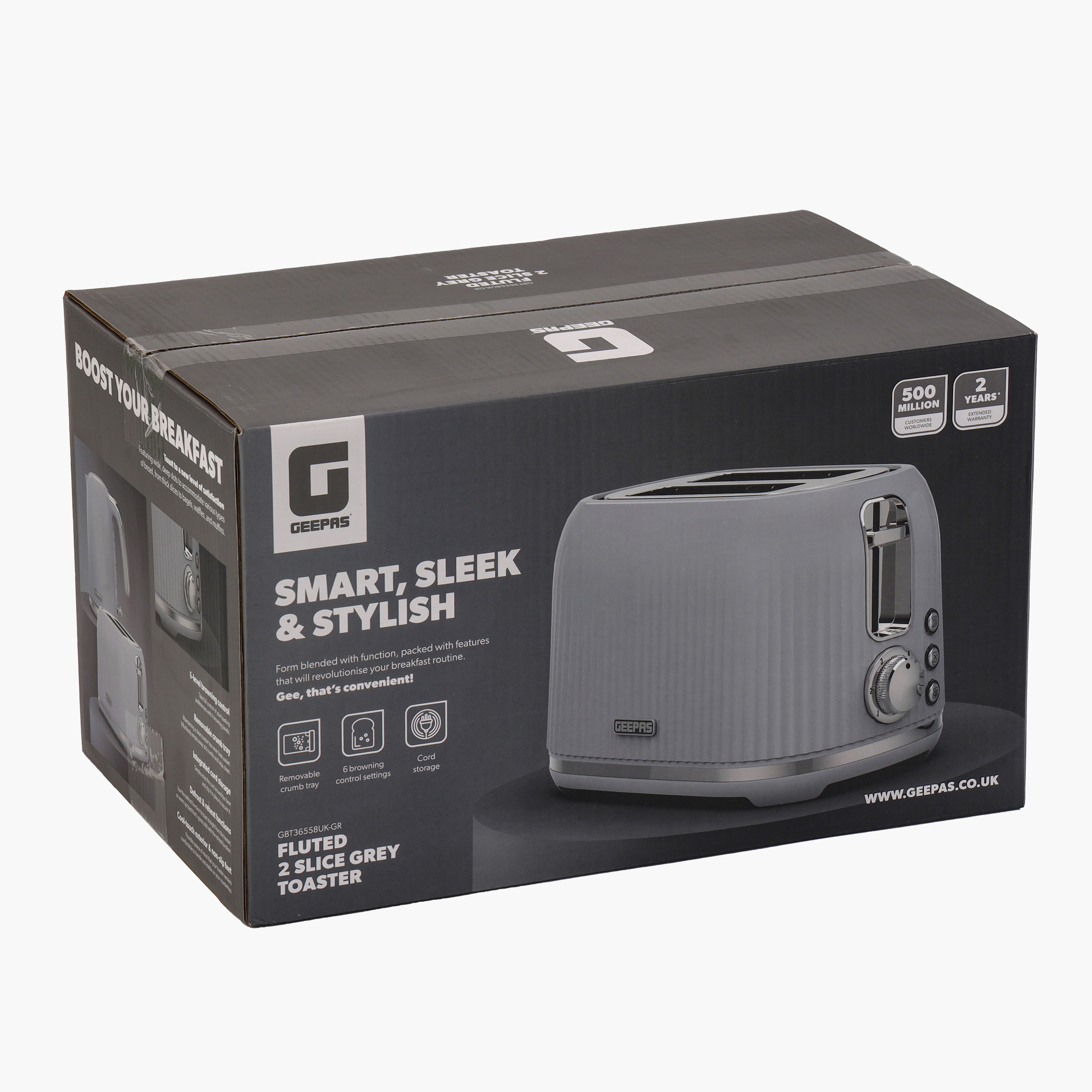 GEEPAS 1000W 2-Slice Bread Toaster-household-appliances-kitchenappliances-toasters-image-2