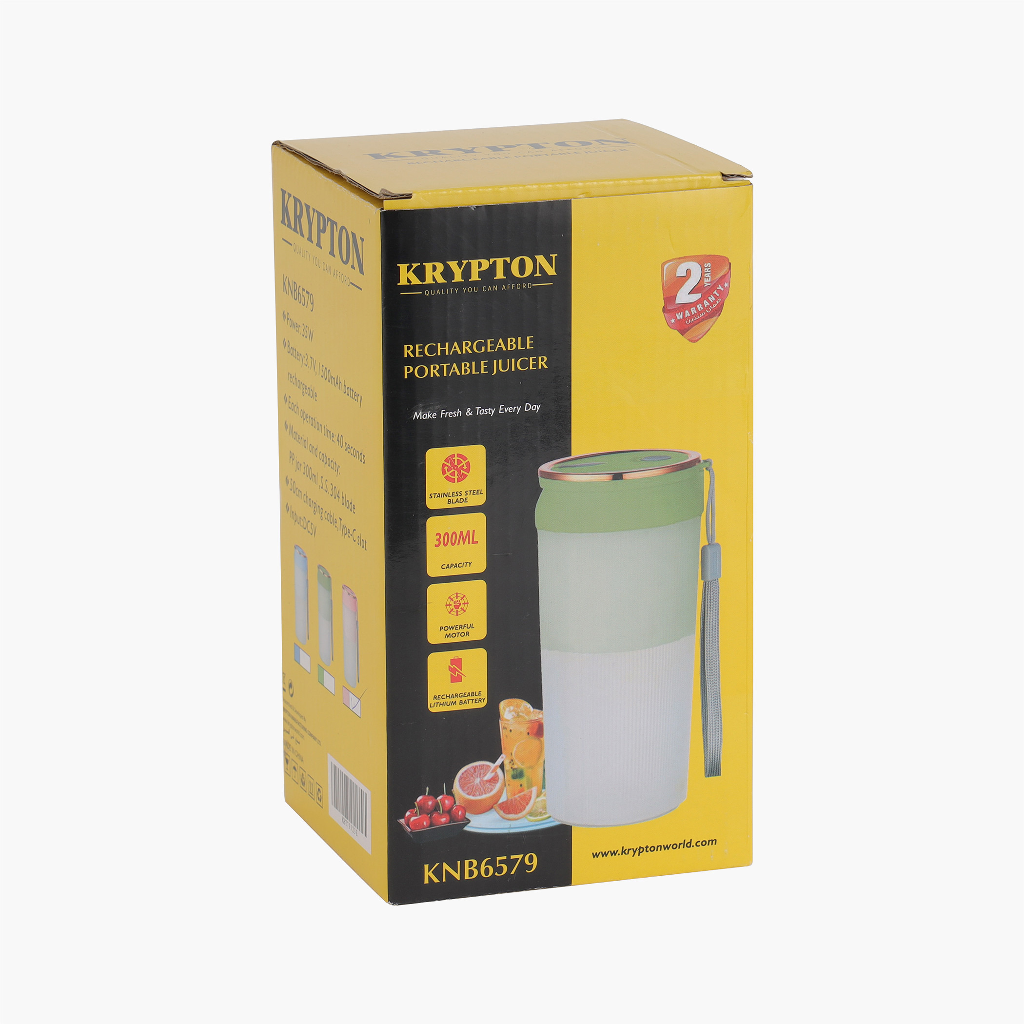 Krypton Portable Juicer with Strap - 300 ml-household-appliances-kitchenappliances-blendersmixersandgrinders-image-6