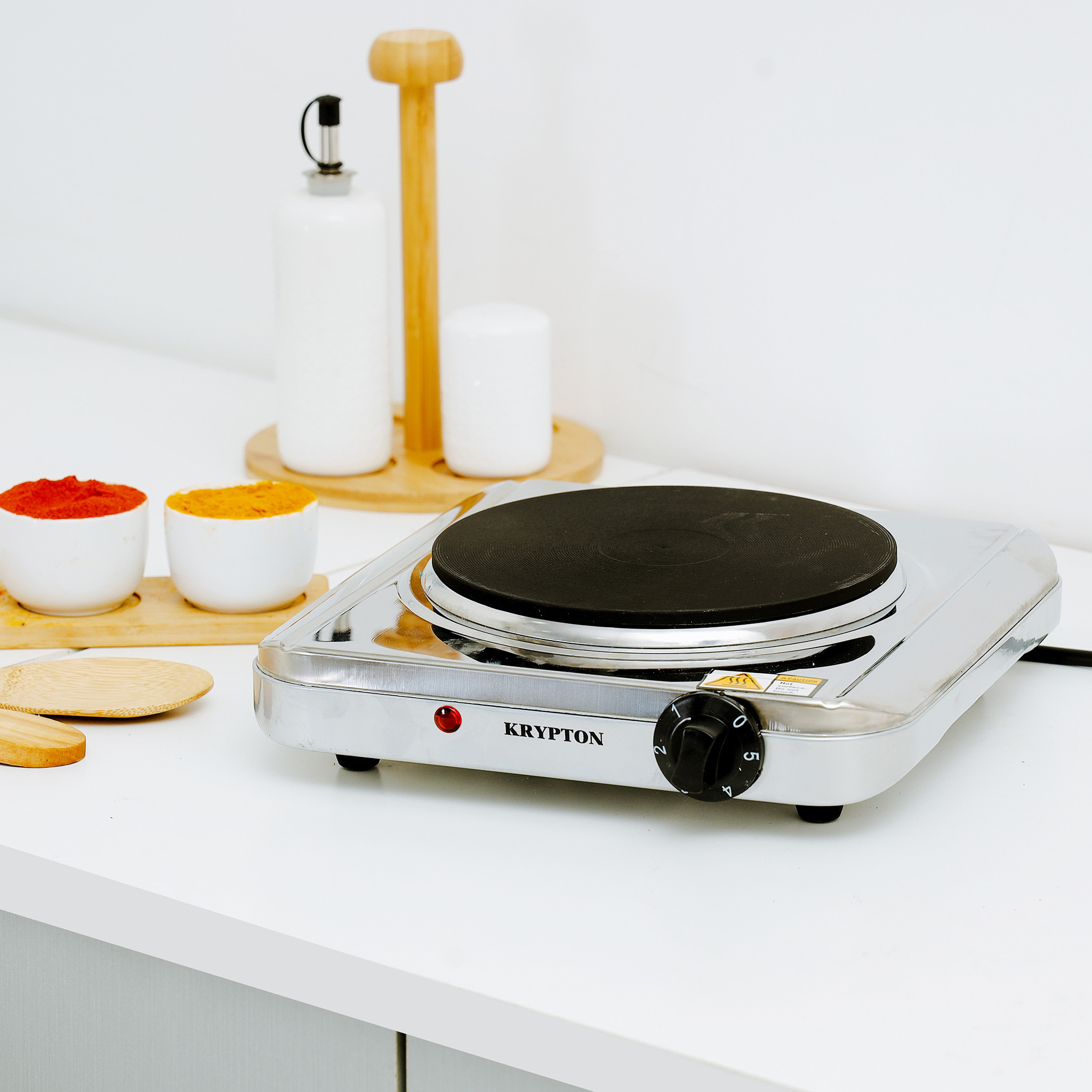 لوح تسخين ستانلس ستيل بقوة 1500 واط مع تحكم في درجة الحرارة قابل للتعديل من كريبتون-household-appliances-kitchenappliances-electriccookers-image-2