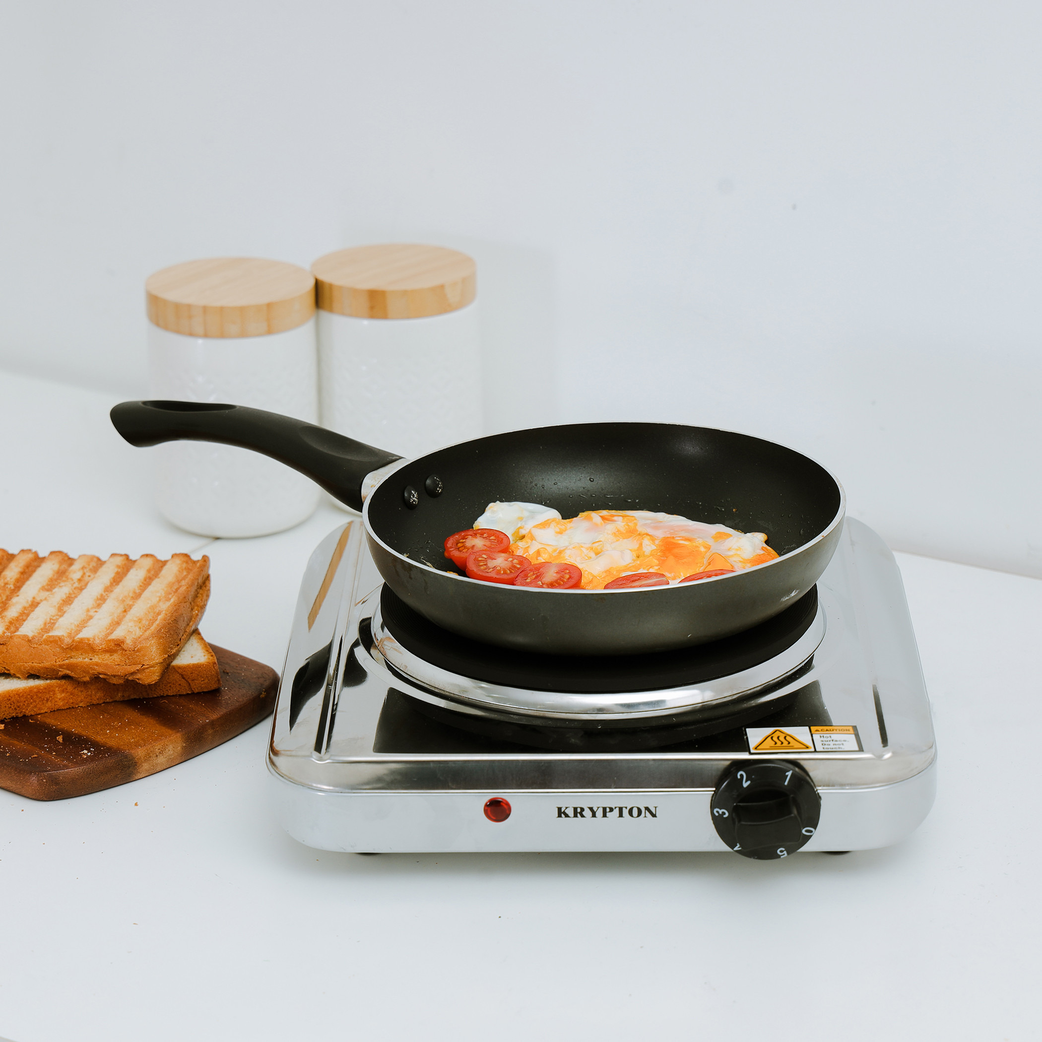 لوح تسخين ستانلس ستيل بقوة 1500 واط مع تحكم في درجة الحرارة قابل للتعديل من كريبتون-household-appliances-kitchenappliances-electriccookers-image-5