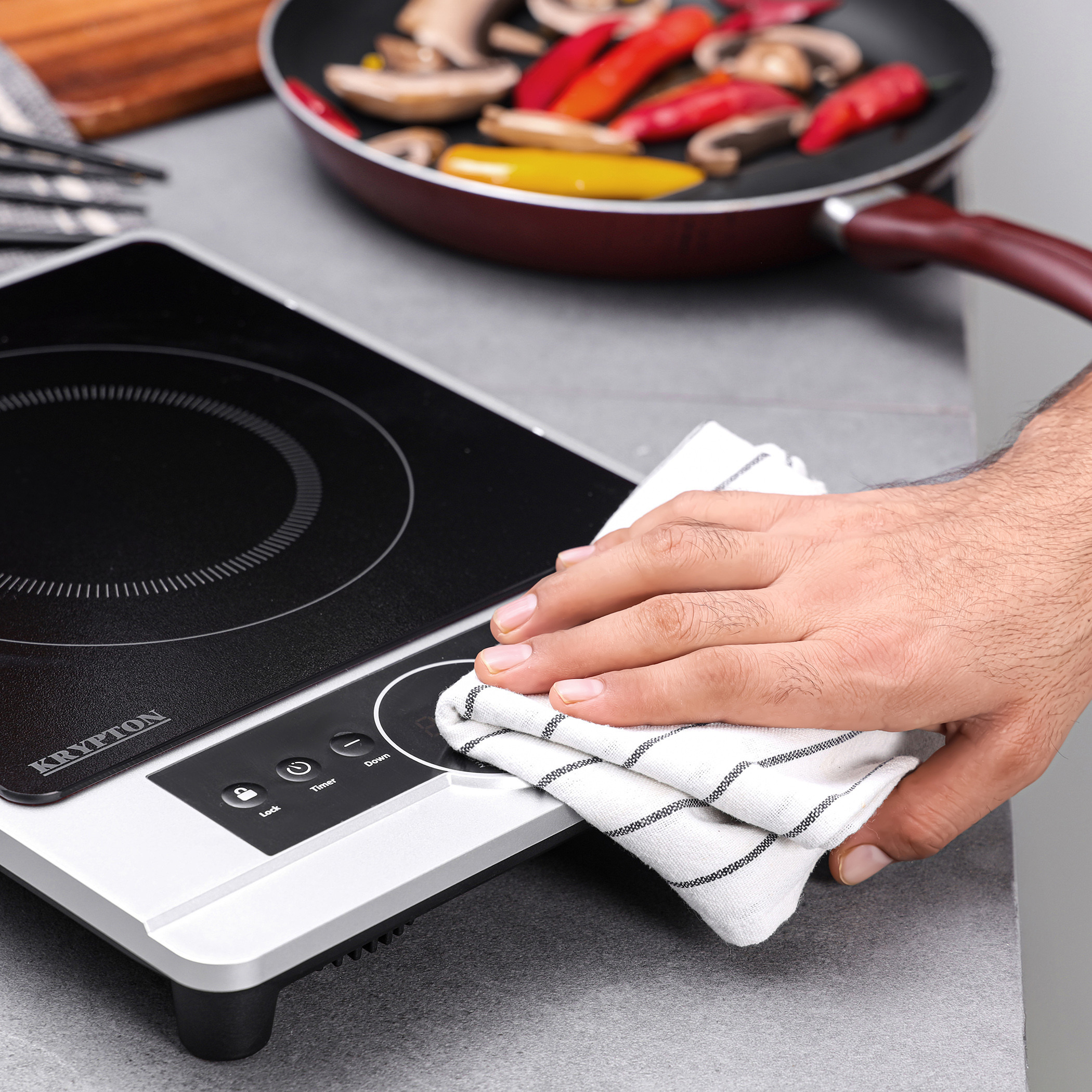 موقد رقمي بالأشعة تحت الحمراء مع مؤقت قابل للتعديل من كريبتون-household-appliances-kitchenappliances-electriccookers-image-4