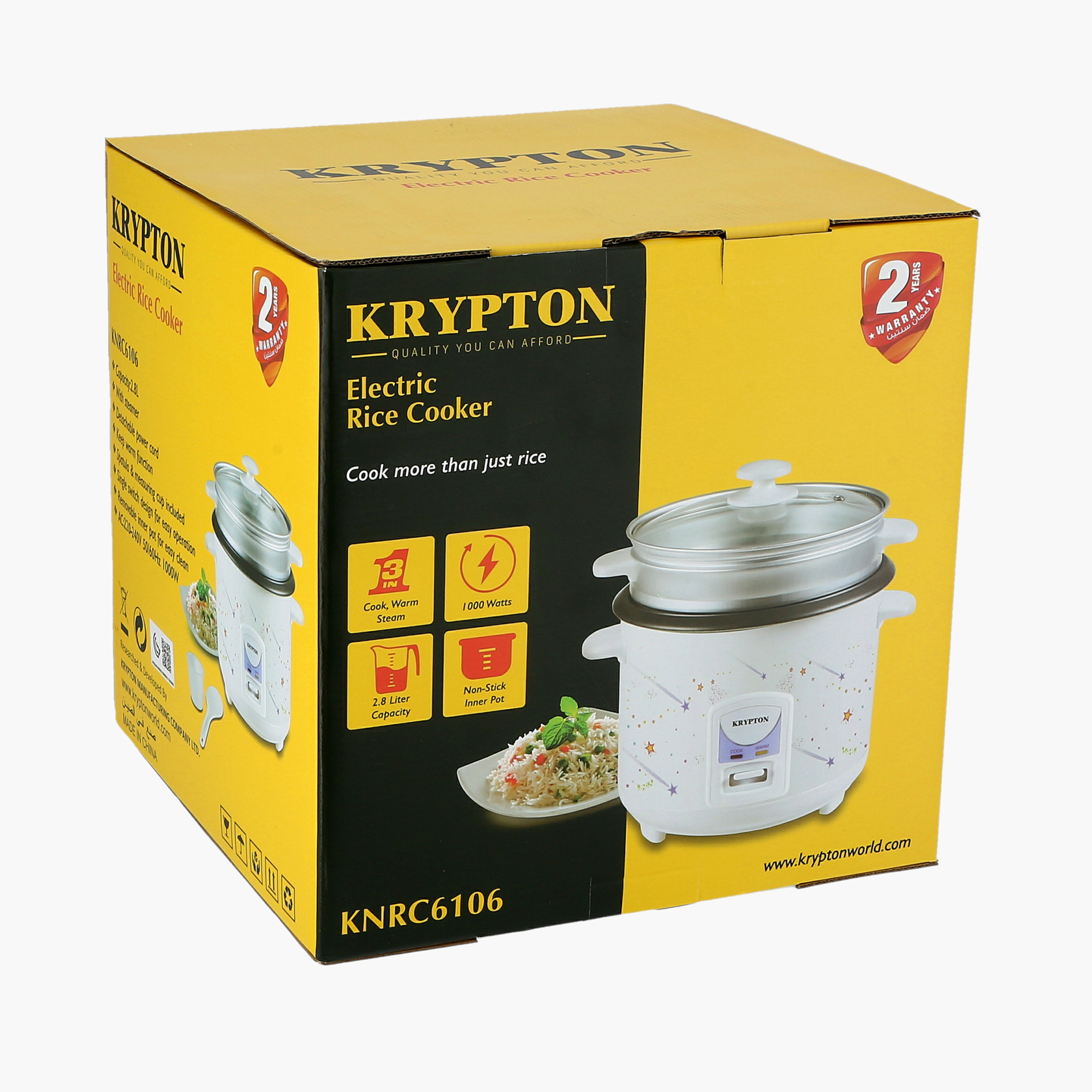جهاز طهي أرز كهربائي مع وعاء داخلي من كريبتون - 2.8 لتر-household-appliances-kitchenappliances-electriccookers-image-6
