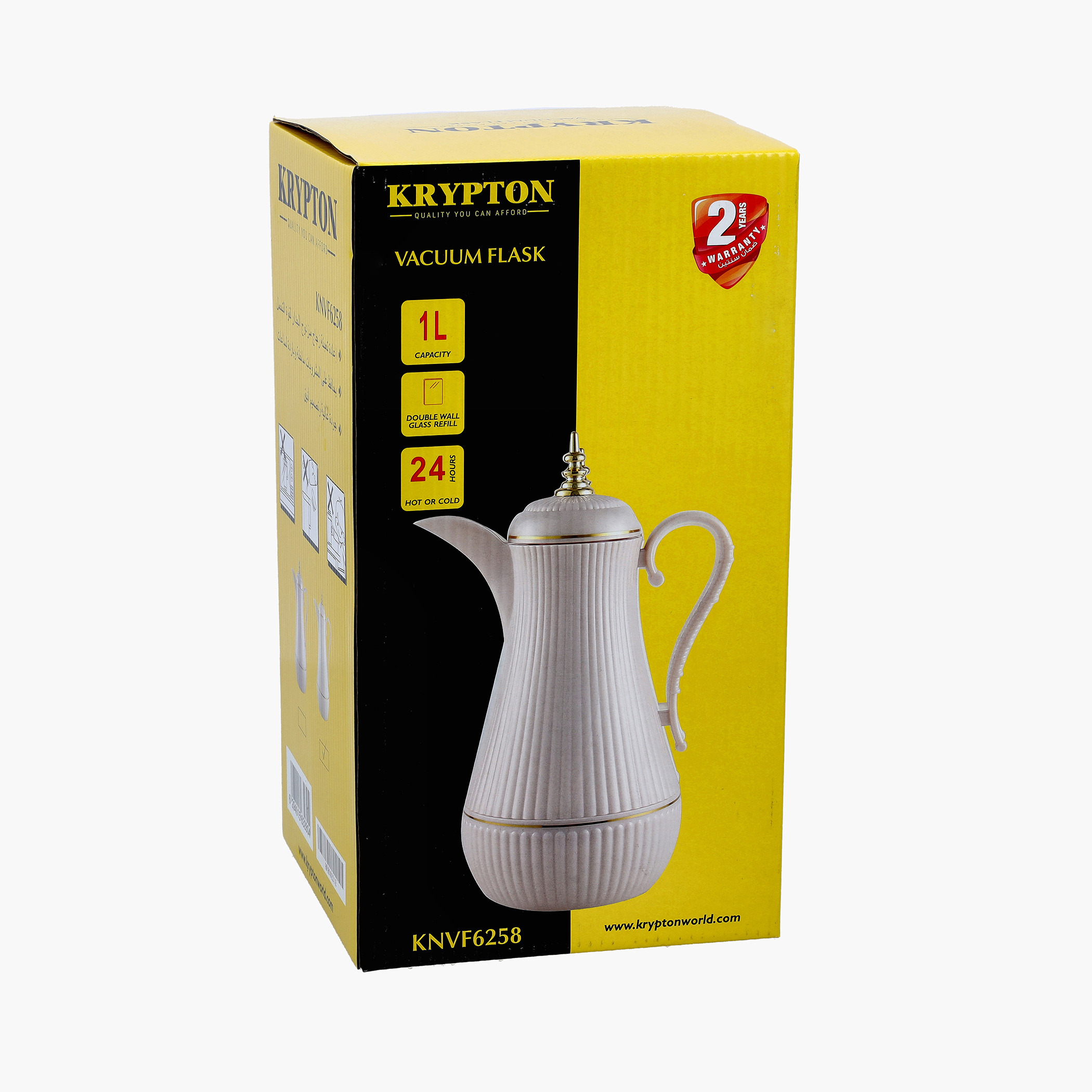 Krypton Double Wall Glass Vacuum Flask - 1 L-household-appliances-kitchenappliances-otherkitchenappliances-image-6