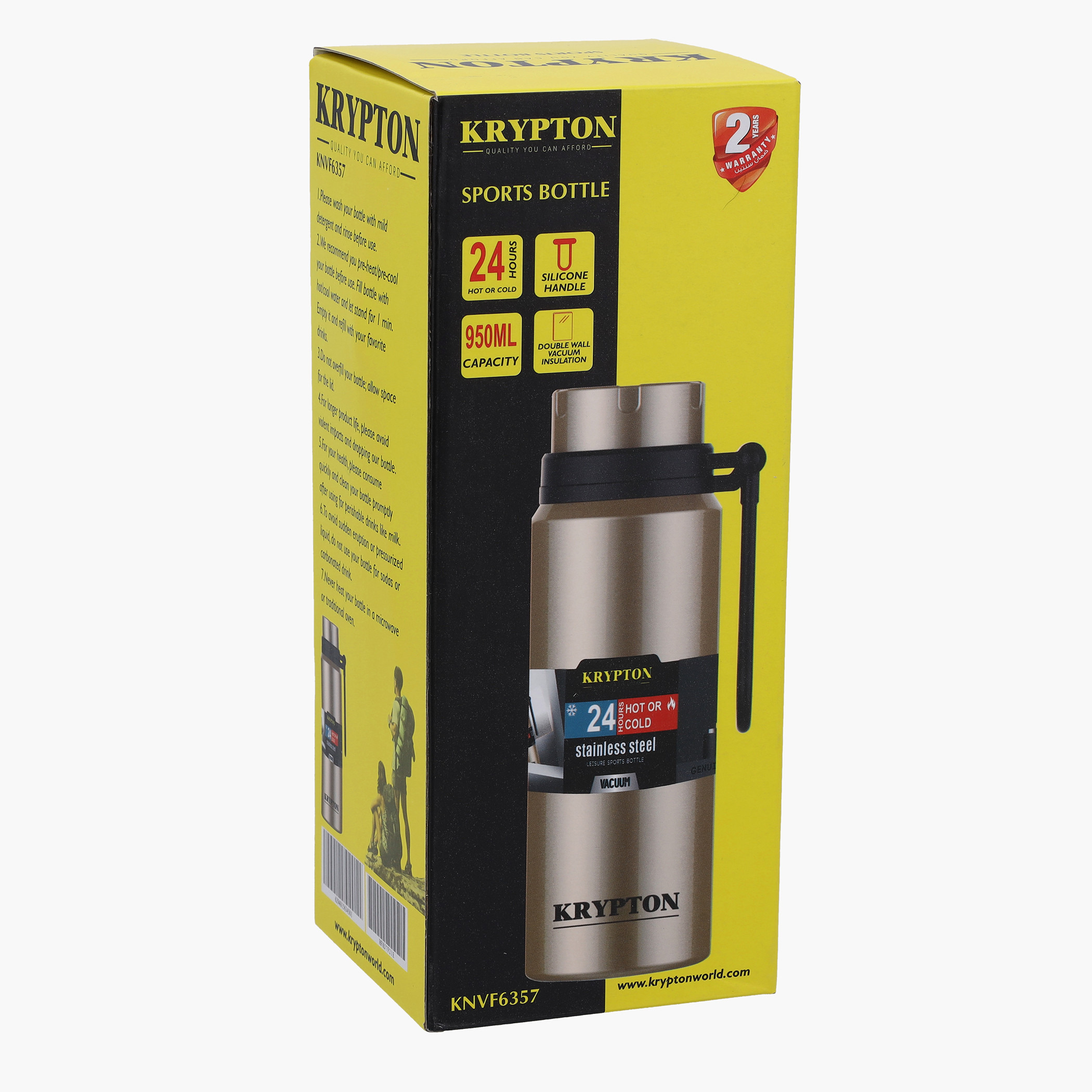Krypton Stainless Steel Sports Bottle - 950 ml-household-appliances-kitchenappliances-otherkitchenappliances-image-6