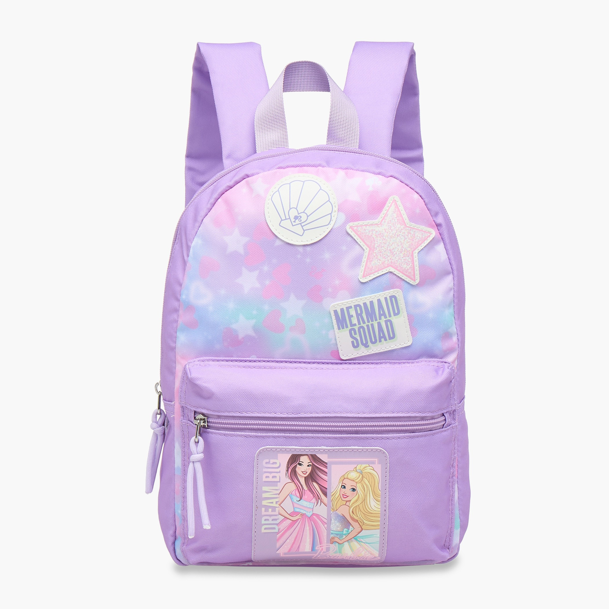 Barbie Mermaid Print School Backpack with Adjustable Shoulder Straps - 33x25x10 cm-school-bagsandbackpacks-backpacks-image-1