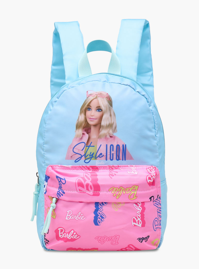 شنطة ظهر مدرسية بأحزمة كتف قابلة للتعديل وطبعات باربي - 33x25x10 سم-school-bagsandbackpacks-backpacks-image-1