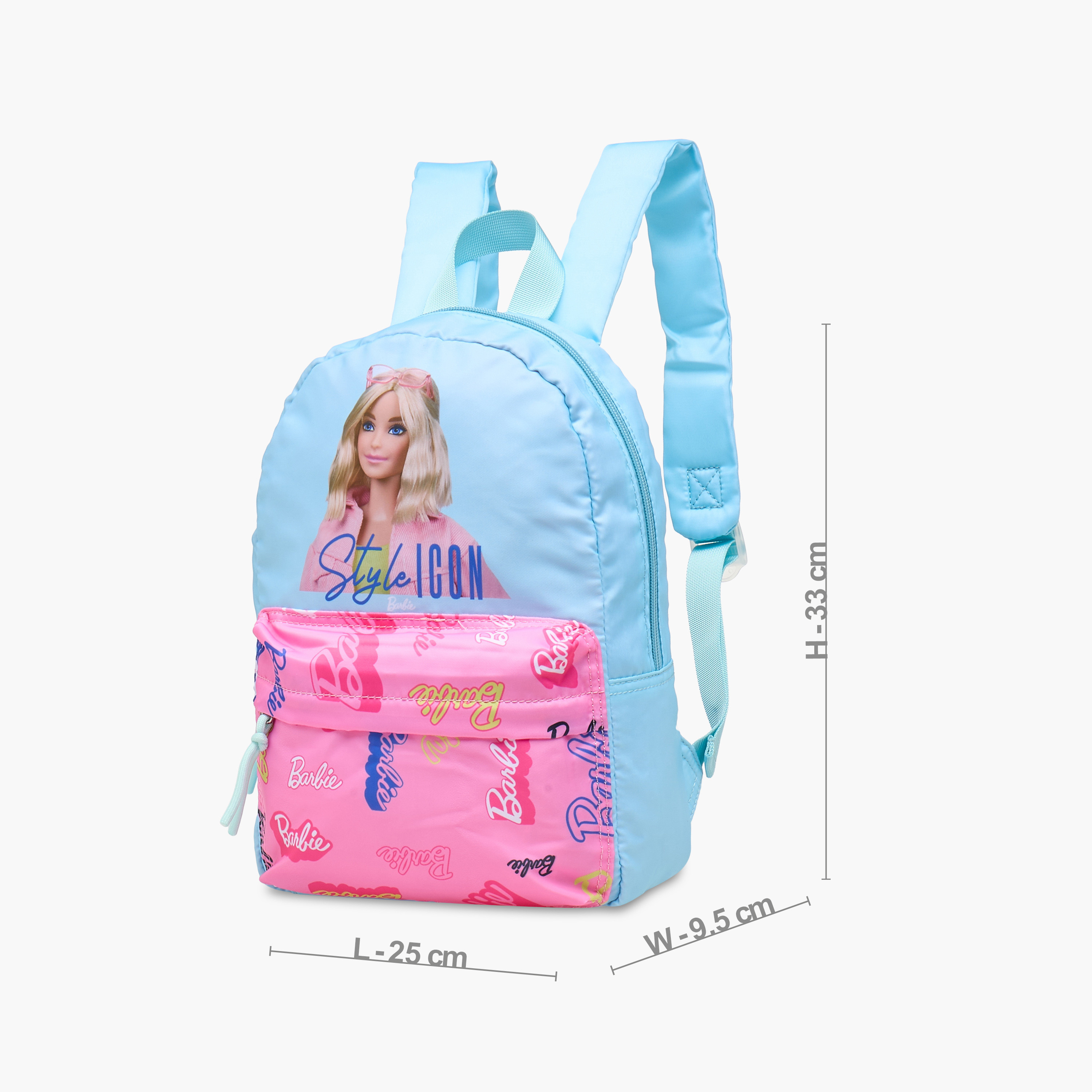 شنطة ظهر مدرسية بأحزمة كتف قابلة للتعديل وطبعات باربي - 33x25x10 سم-school-bagsandbackpacks-backpacks-image-2