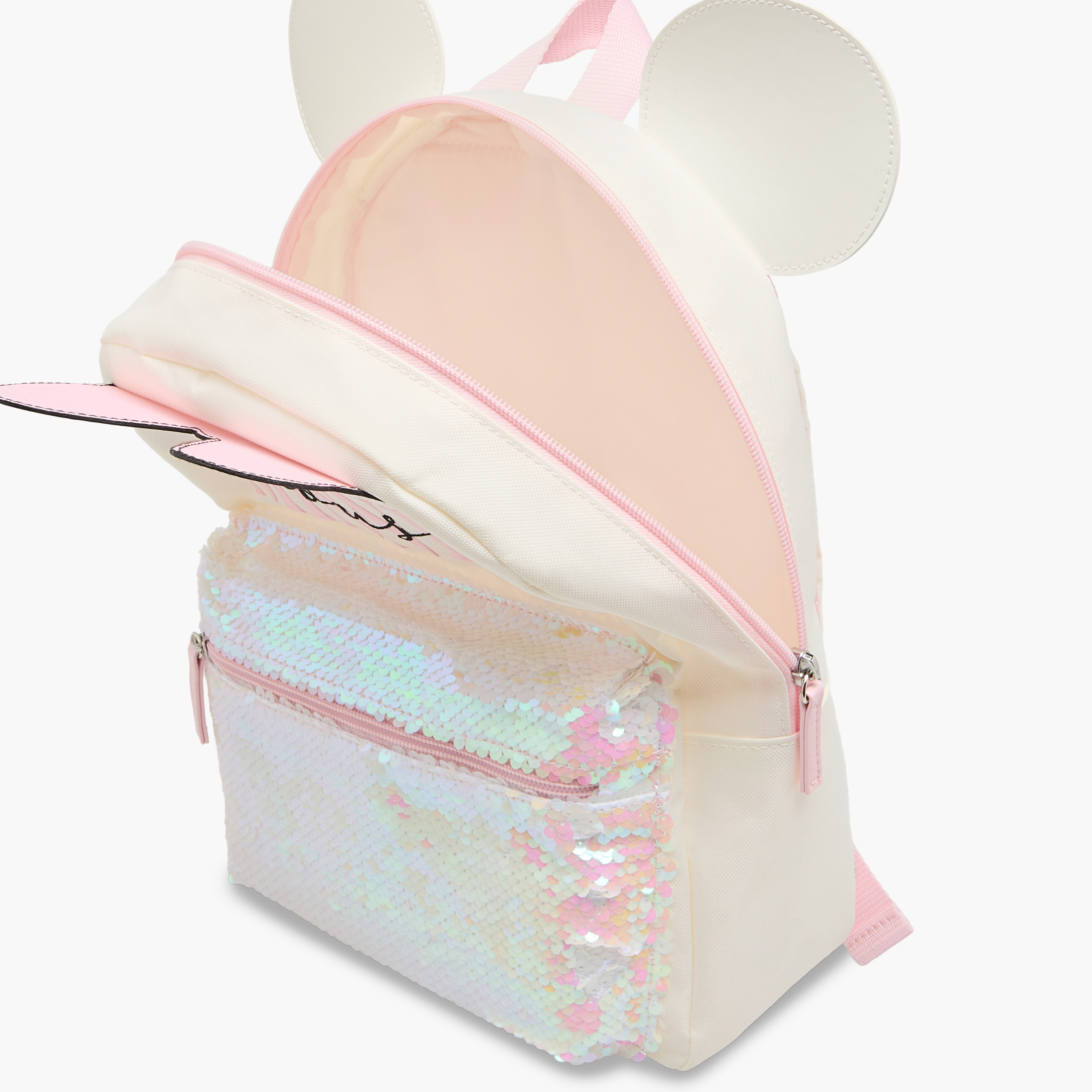 شنطة ظهر بزينة ميني ماوس مع حمالات قابلة للتعديل وسحاب إغلاق من ديزني - 32x23x9 سم-school-bagsandbackpacks-backpacks-image-7