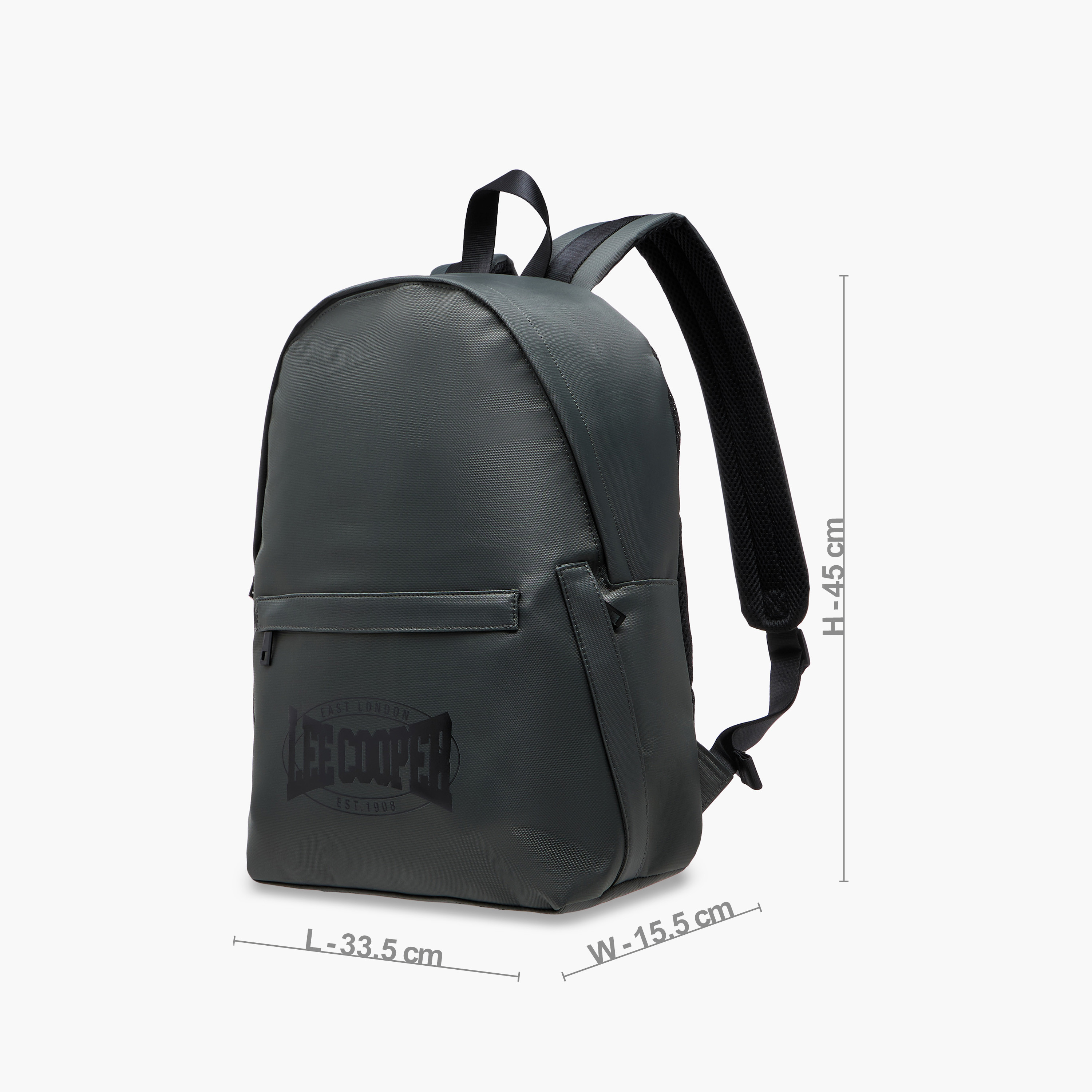 Lee Cooper Logo Detail Backpack with Adjustable Straps and Zip Closure - 45x16 cm-school-bagsandbackpacks-backpacks-image-2