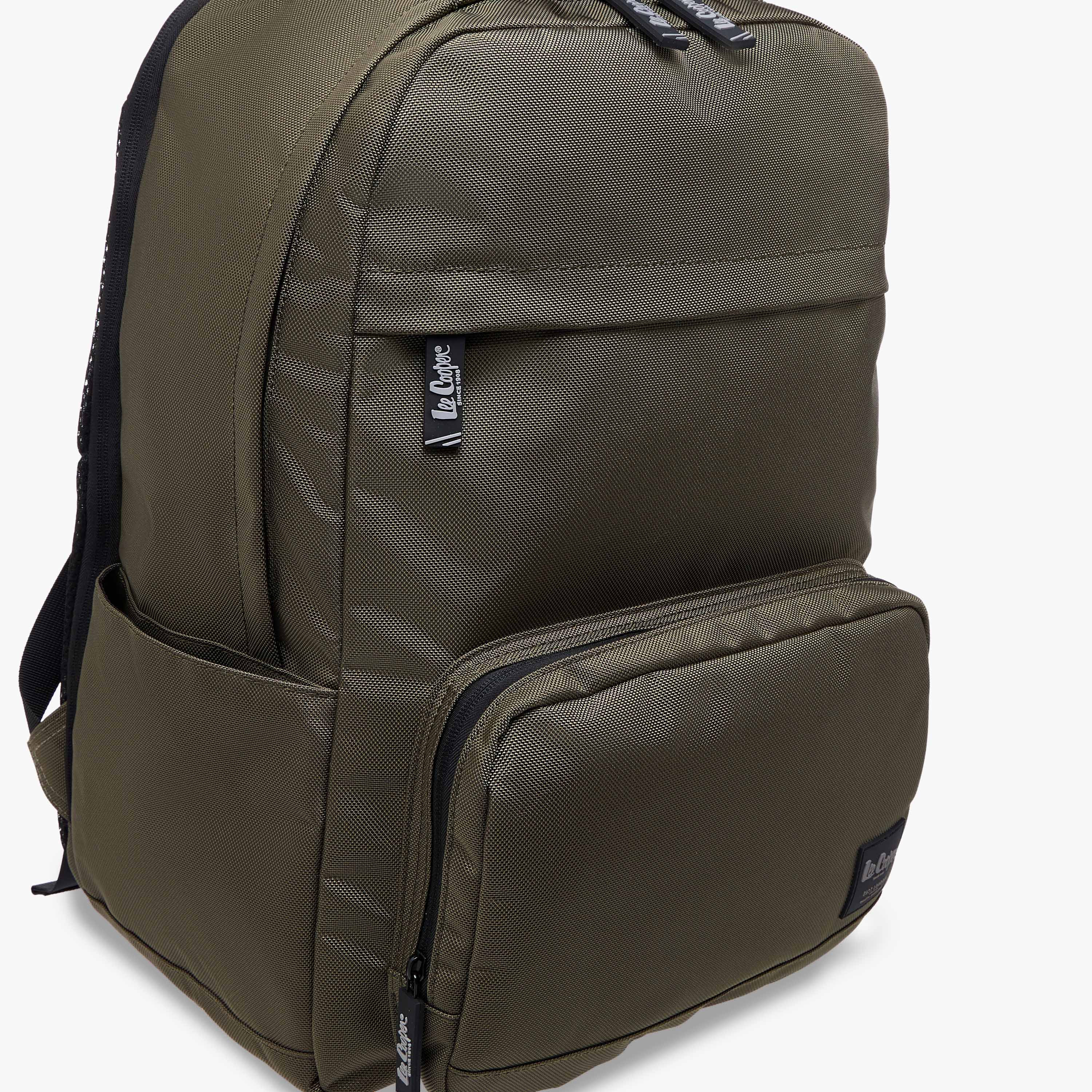 Lee Cooper Textured Backpack with Adjustable Straps and Zip Closure - 34x47x21 cm-school-bagsandbackpacks-backpacks-image-5