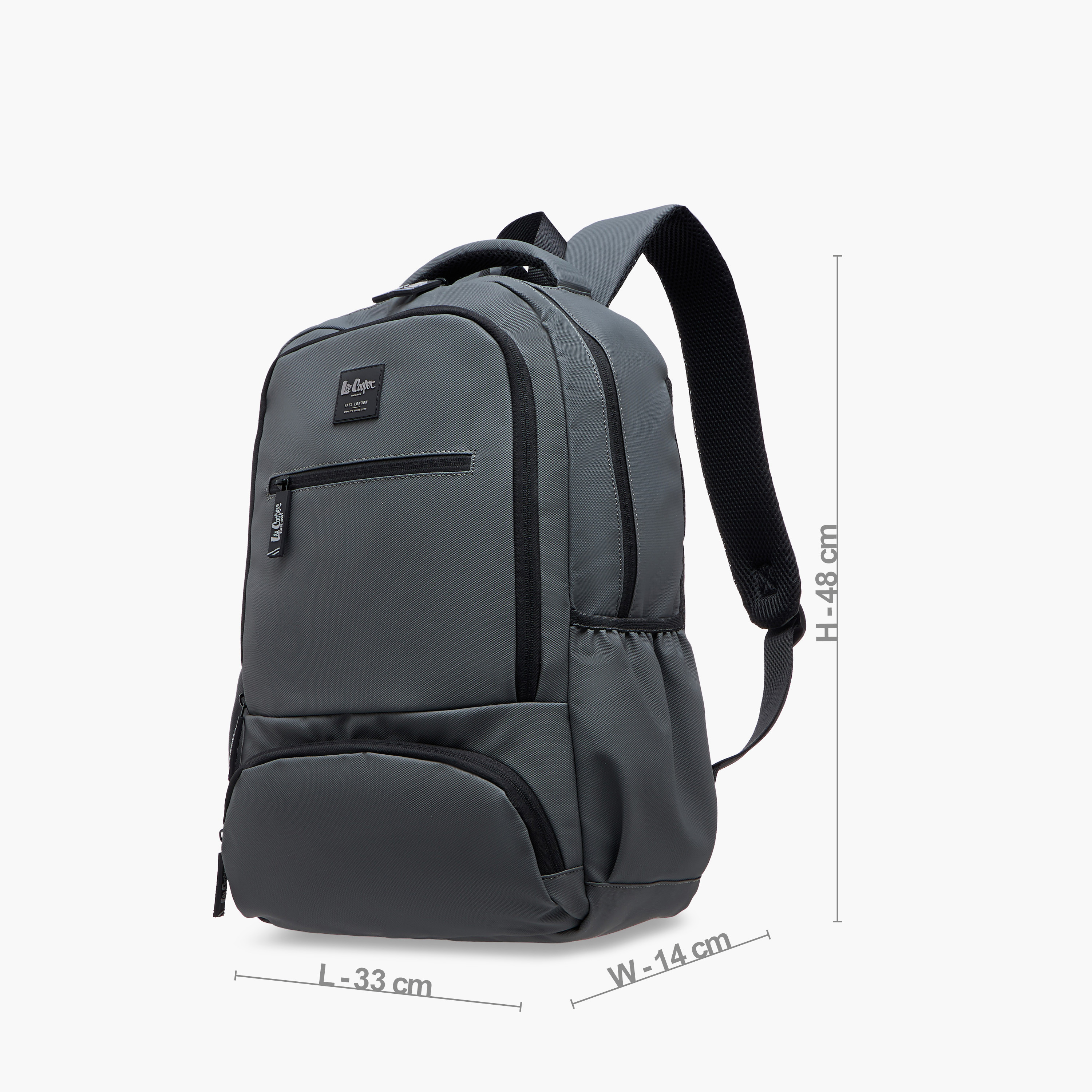 Lee Cooper Solid Backpack with Adjustable Straps and Zip Closure - 33x48x14 cm-school-bagsandbackpacks-backpacks-image-2